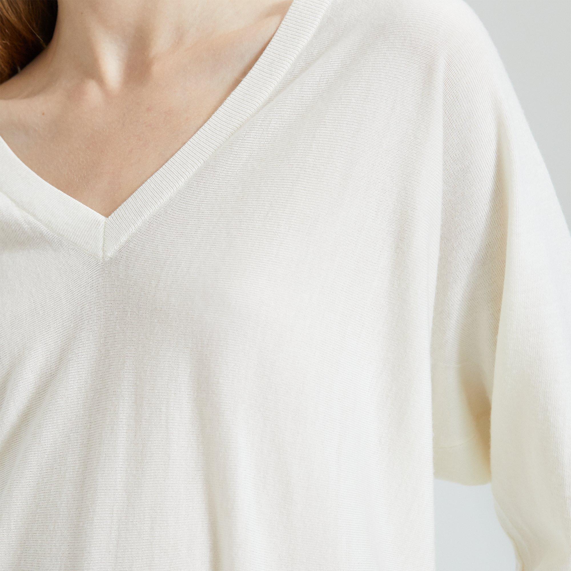 Deep V Dolman-Sleeve Sweater