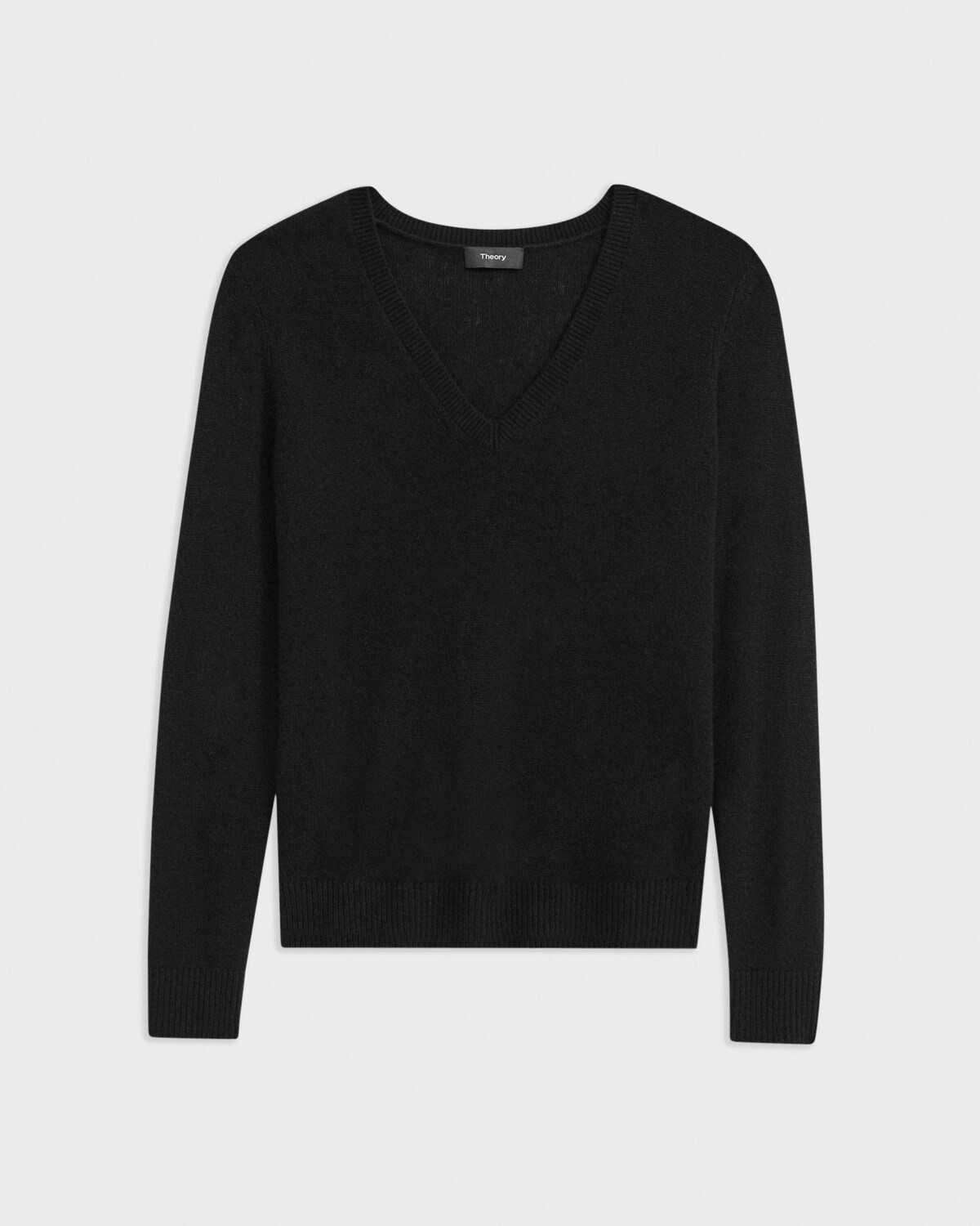 V-Neck Sweater in Feather Cashmere