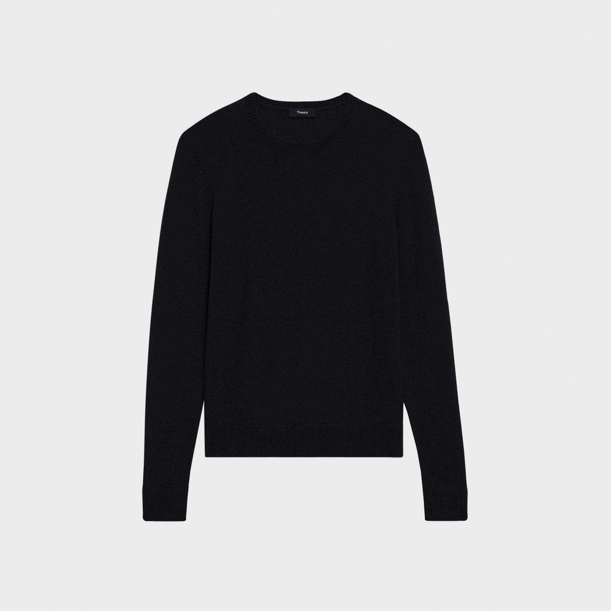 Black Feather Cashmere Crewneck Sweater