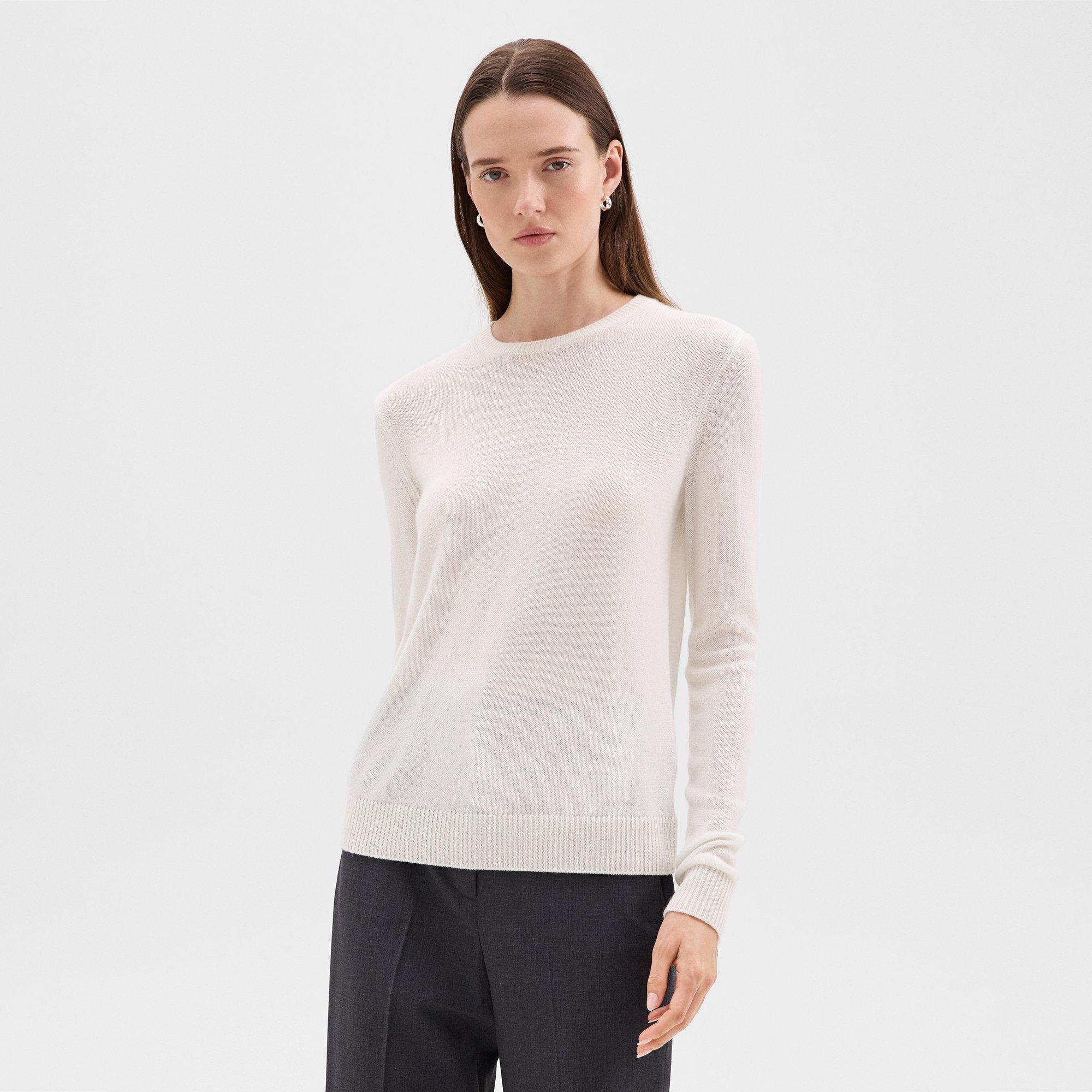 Crewneck Sweater in Feather Cashmere