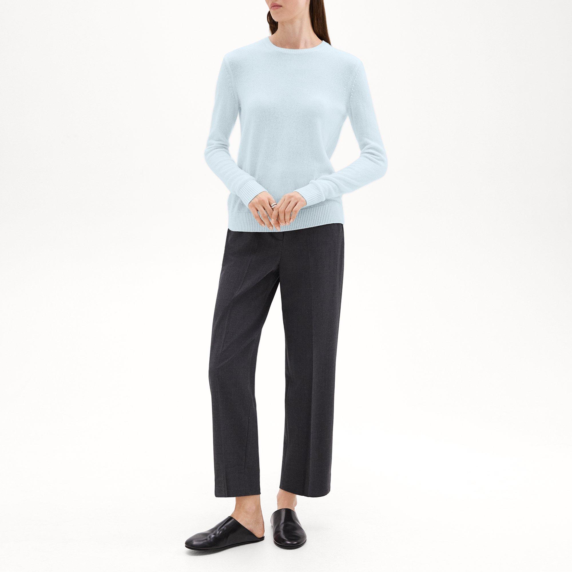 Crewneck Sweater in Feather Cashmere