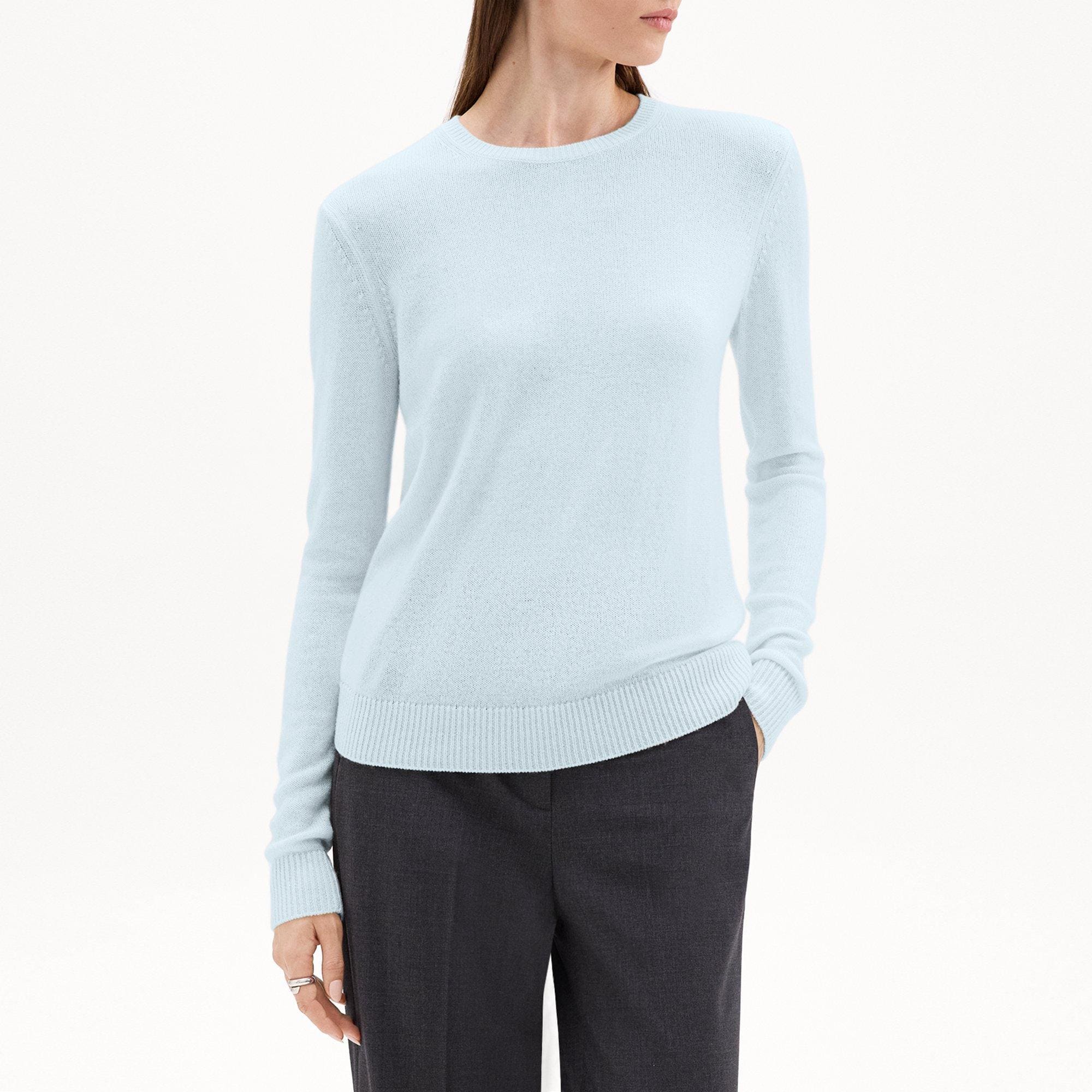 Crewneck Sweater in Feather Cashmere