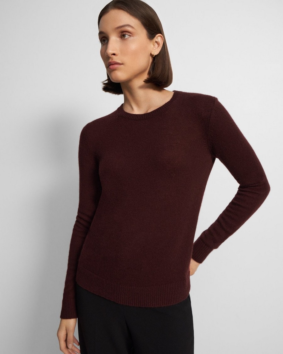 Crewneck Sweater in Feather Cashmere