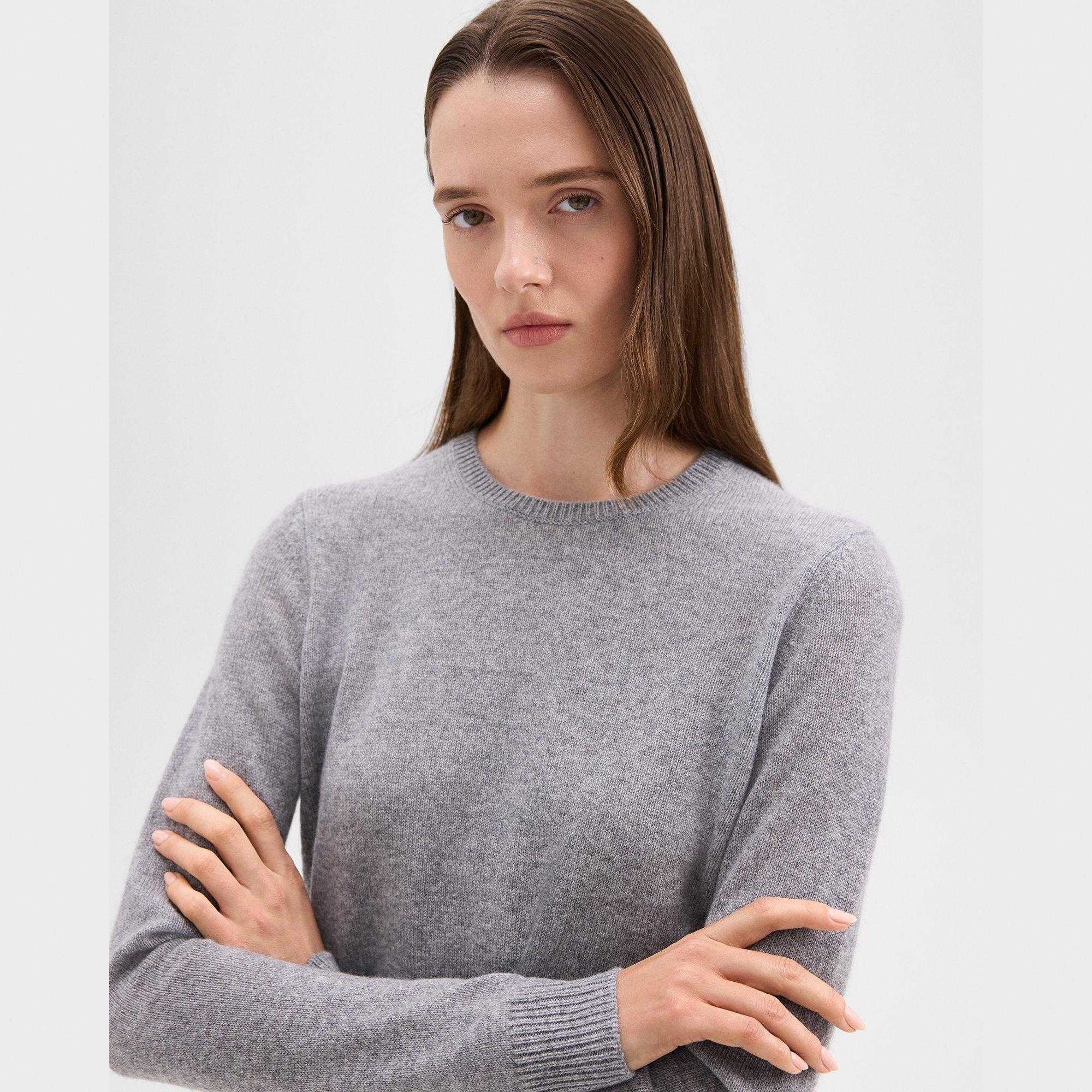 Crewneck Sweater in Feather Cashmere