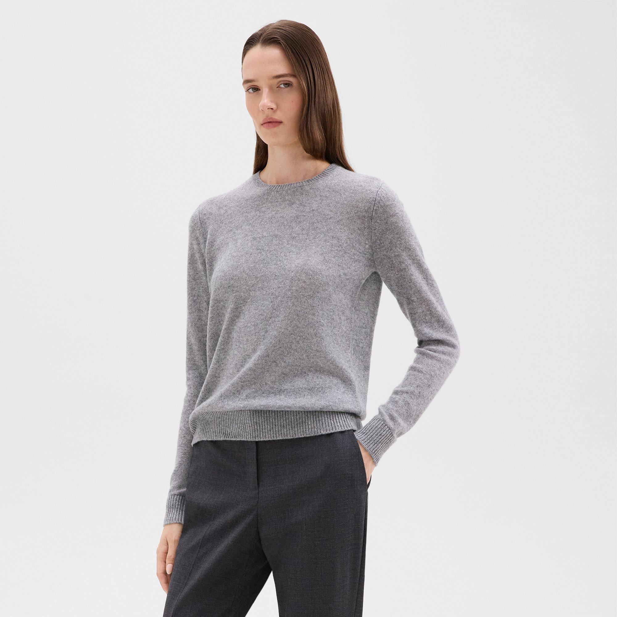 Crewneck Sweater in Feather Cashmere