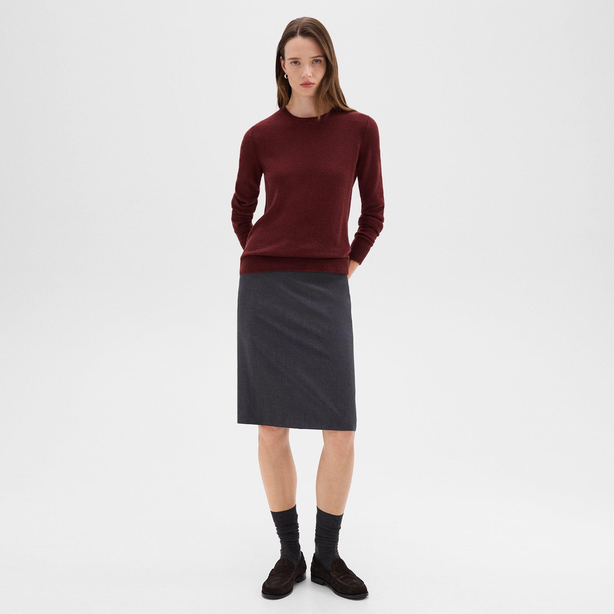 Crewneck Sweater in Feather Cashmere