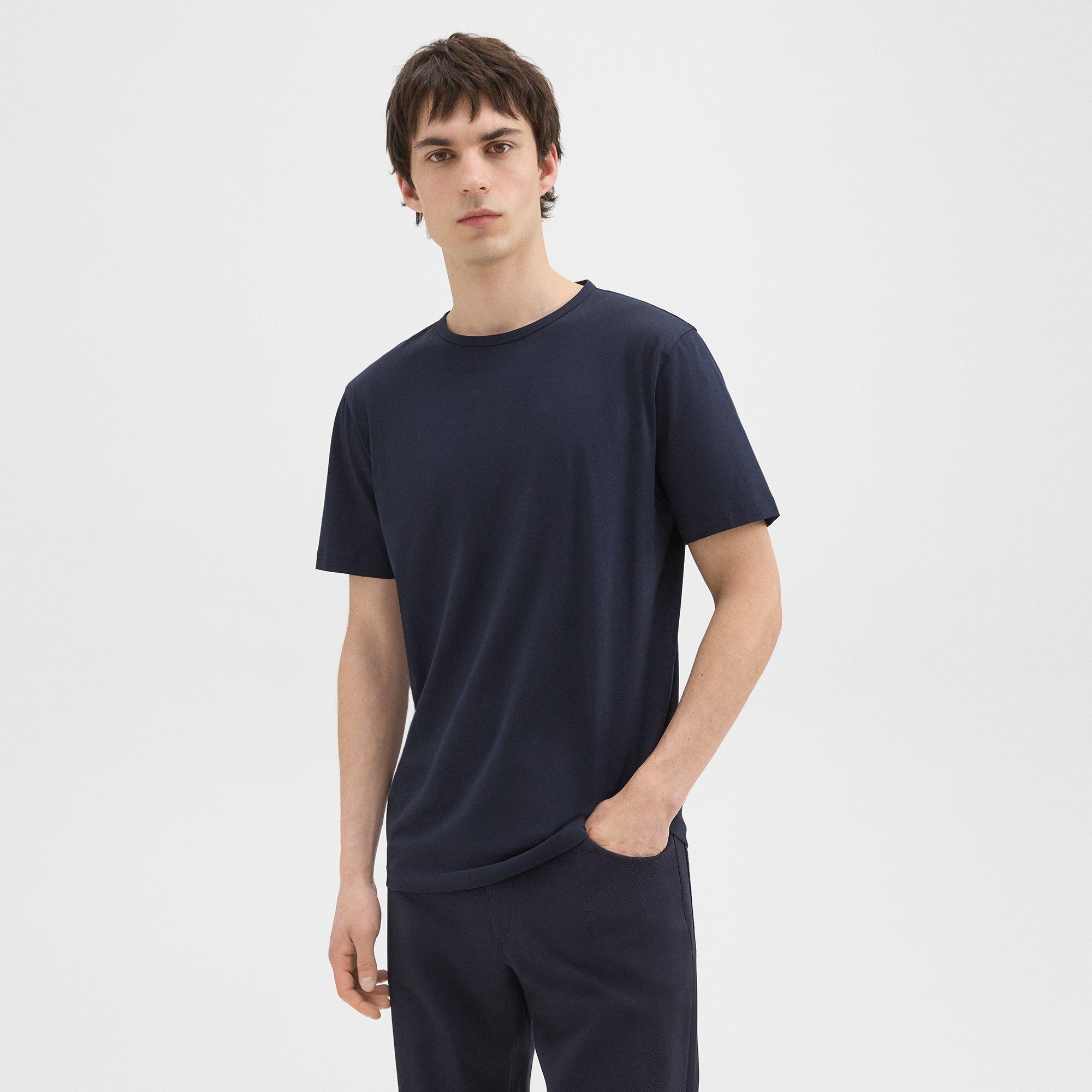 Theory Precise Tee in Luxe Cotton Jersey - Eclipse - S