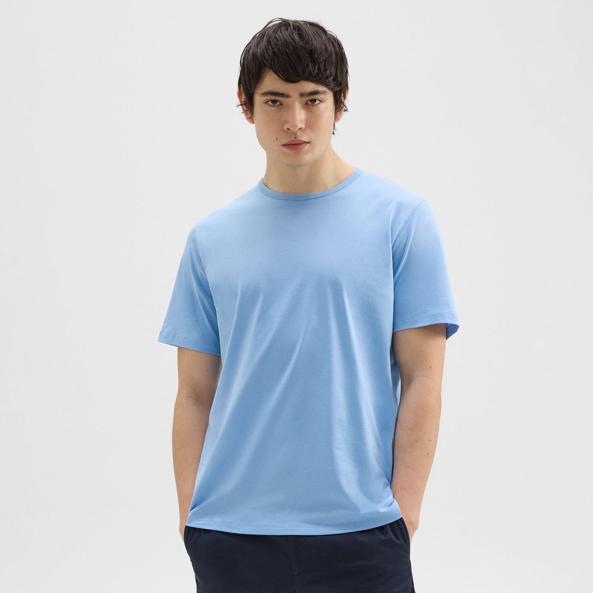 띠어리 Theory Precise Tee in Luxe Cotton Jersey,POWDER BLUE