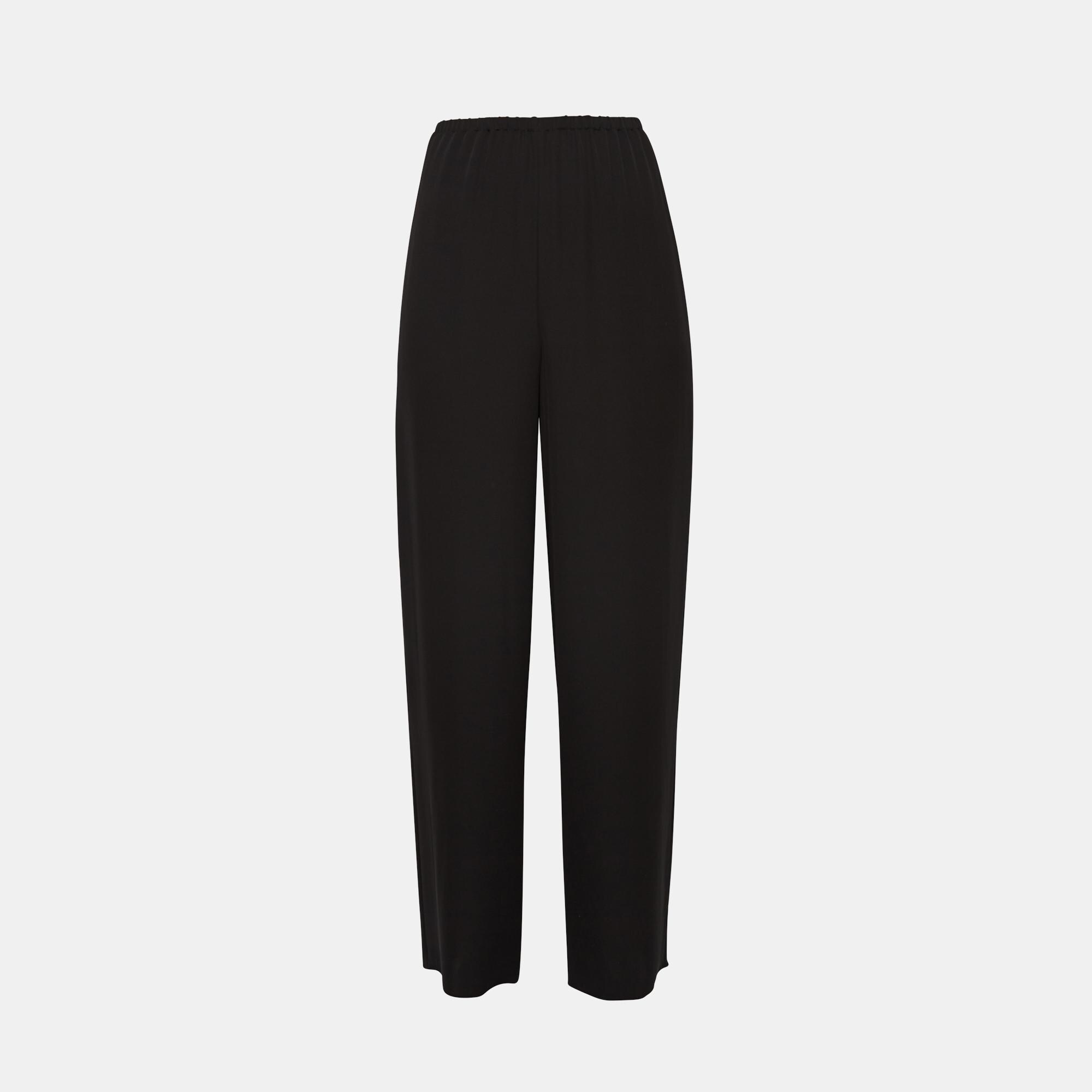 Silk straight pants The Row Black size 10 US in Silk - 42069552