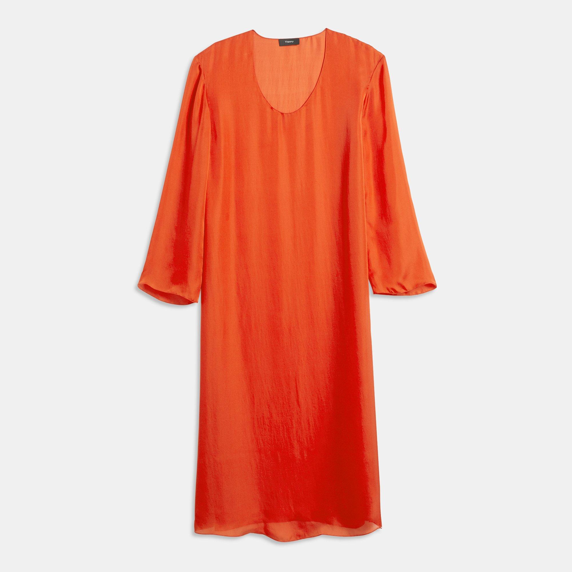 Fluid Midi Dress in Silk Charmeuse