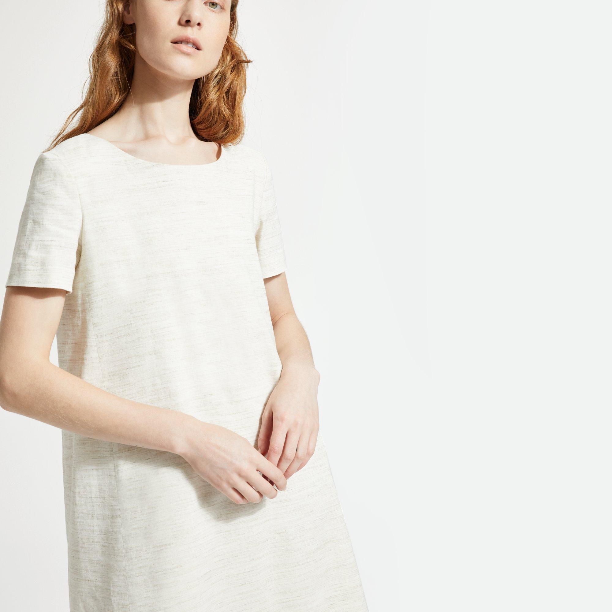 Panel Shift Dress in Sharkskin Crunch