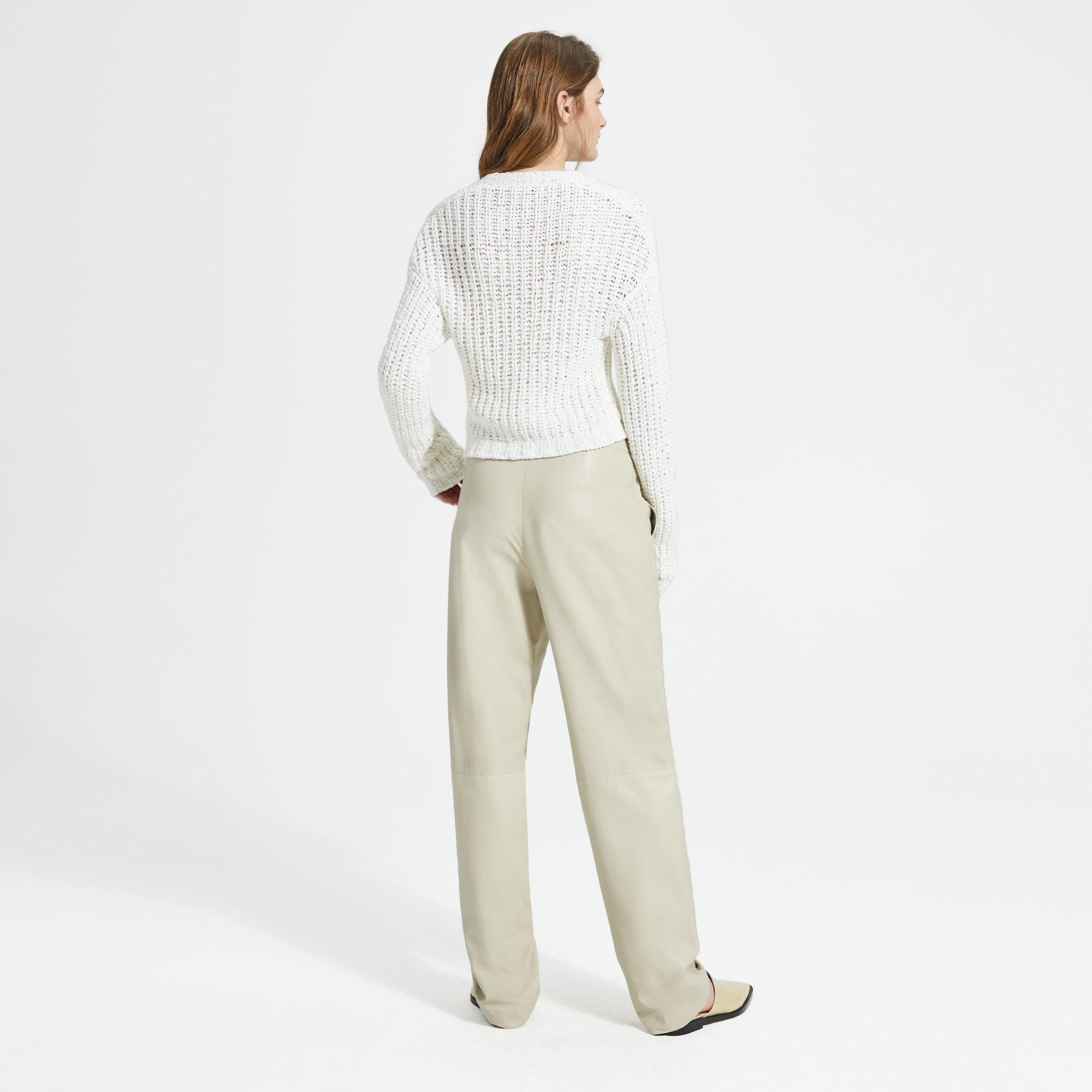 Cotton Nylon Ribbed Cardigan