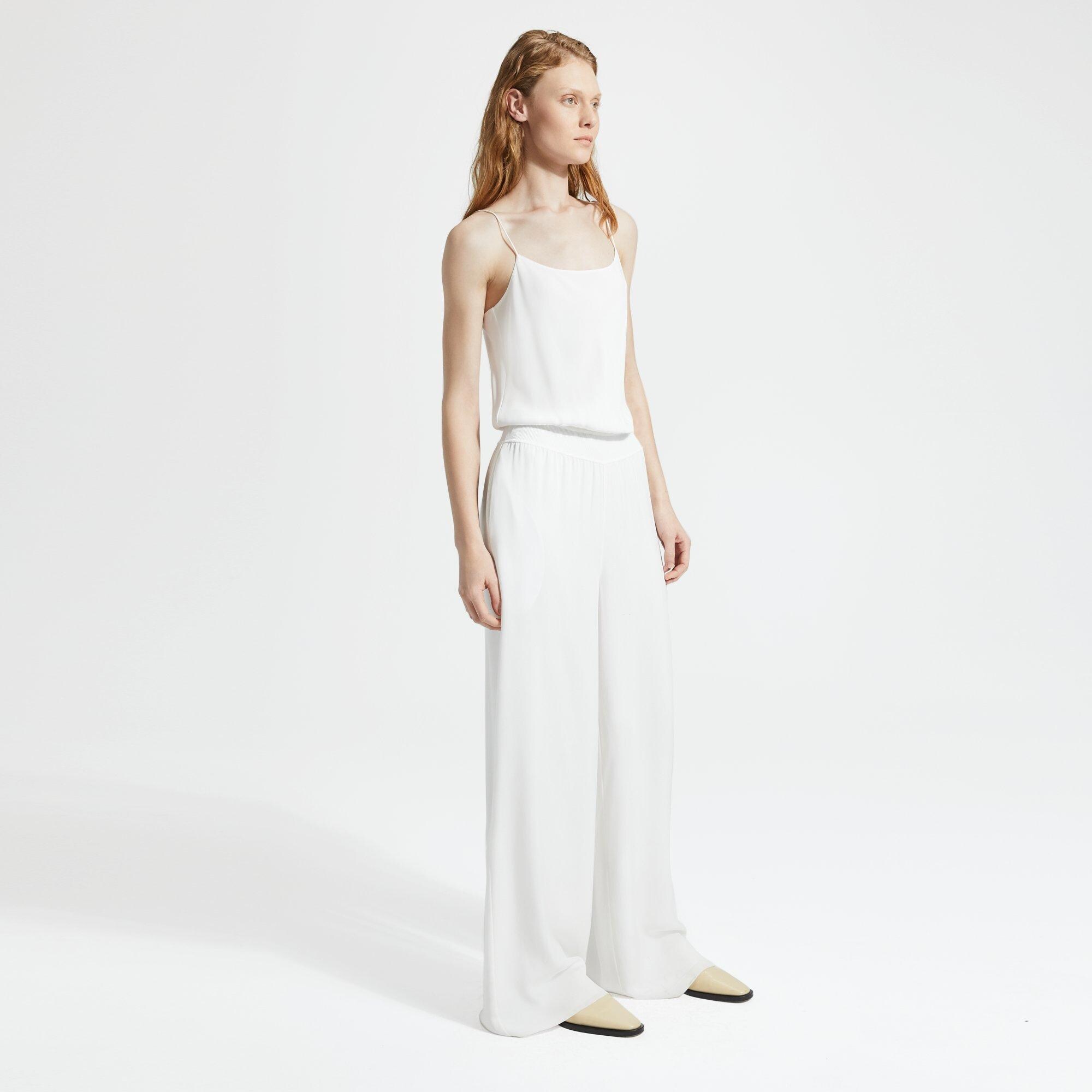 Ribbed-Waist Jumpsuit in Silk