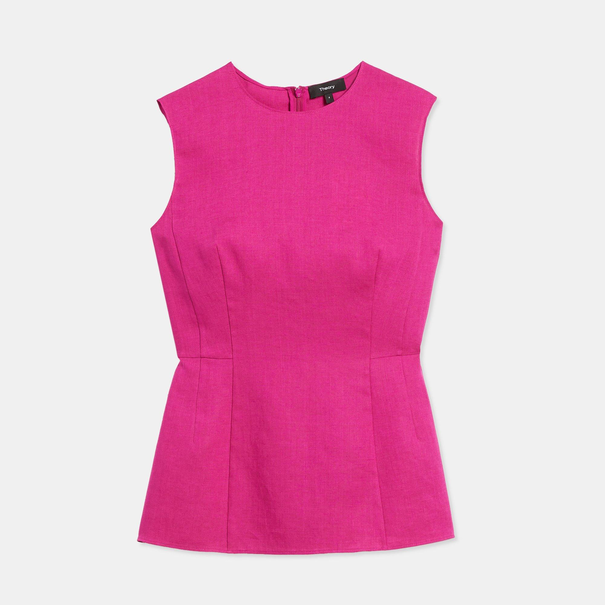 Paneled Top in Pure Linen