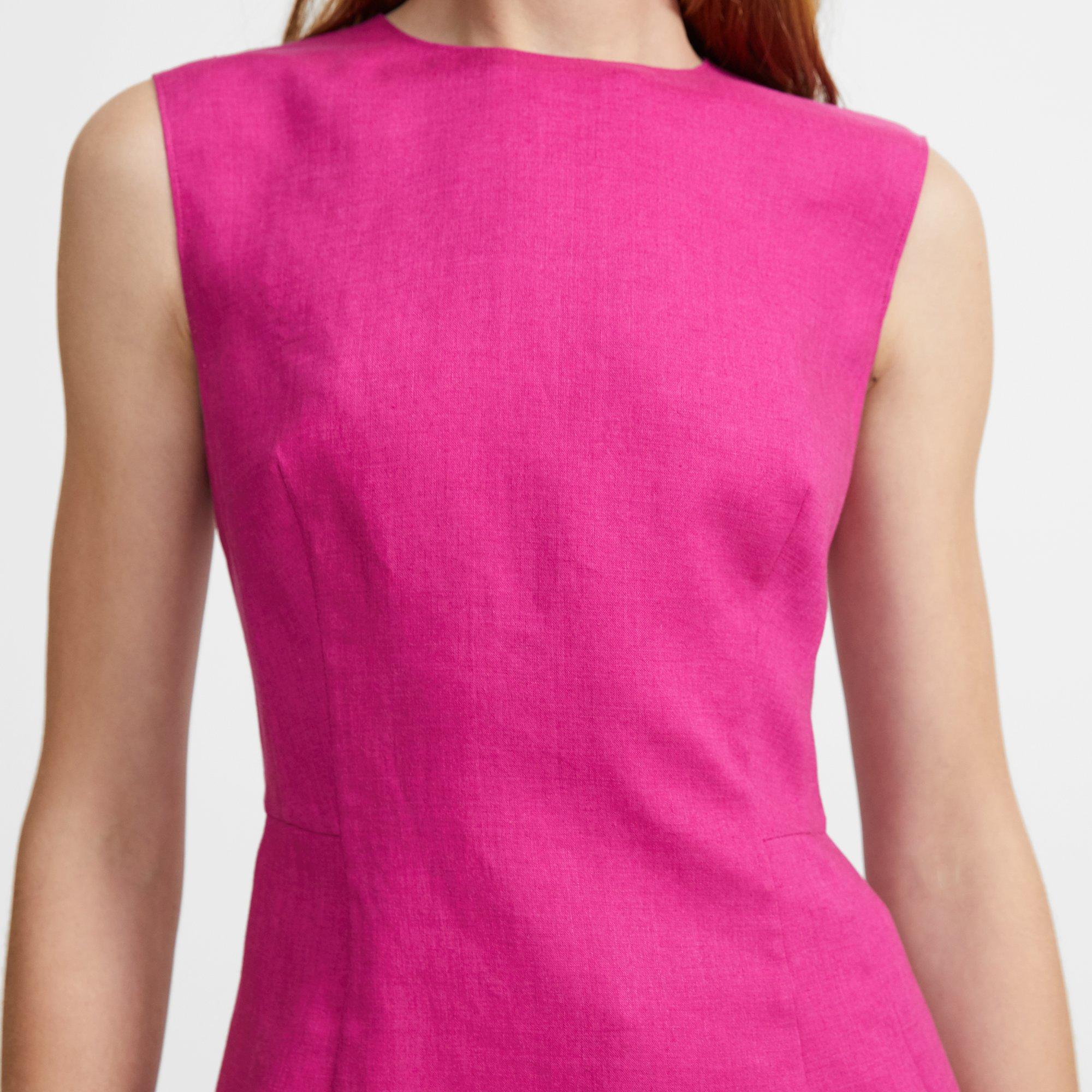 Paneled Top in Pure Linen