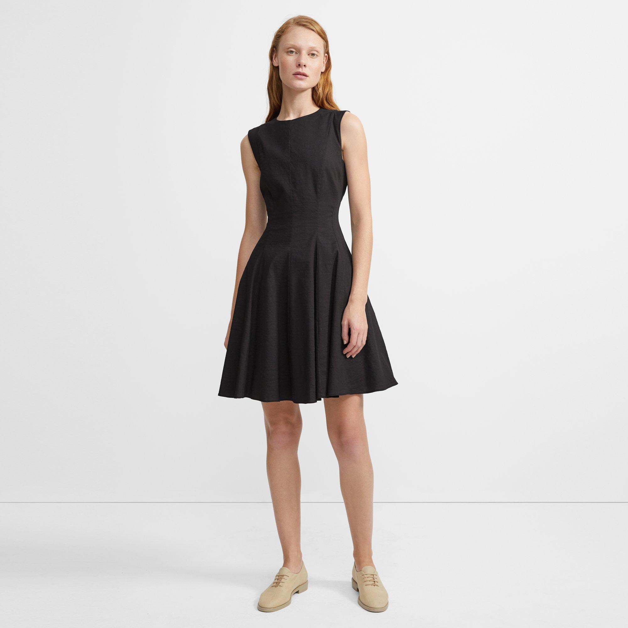 Sleeveless Peplum Dress in Good Linen
