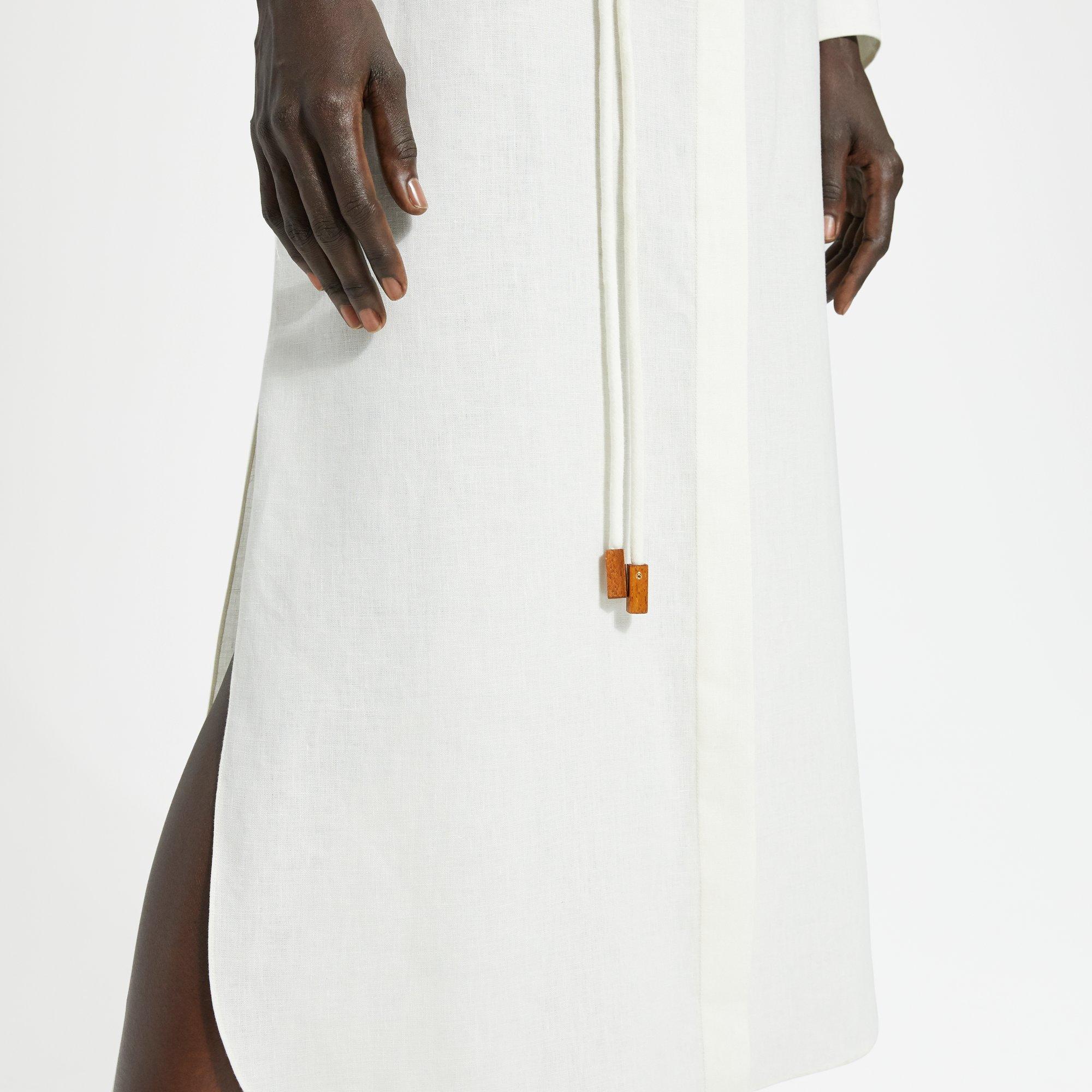 Pure Linen Belted Shirtdress
