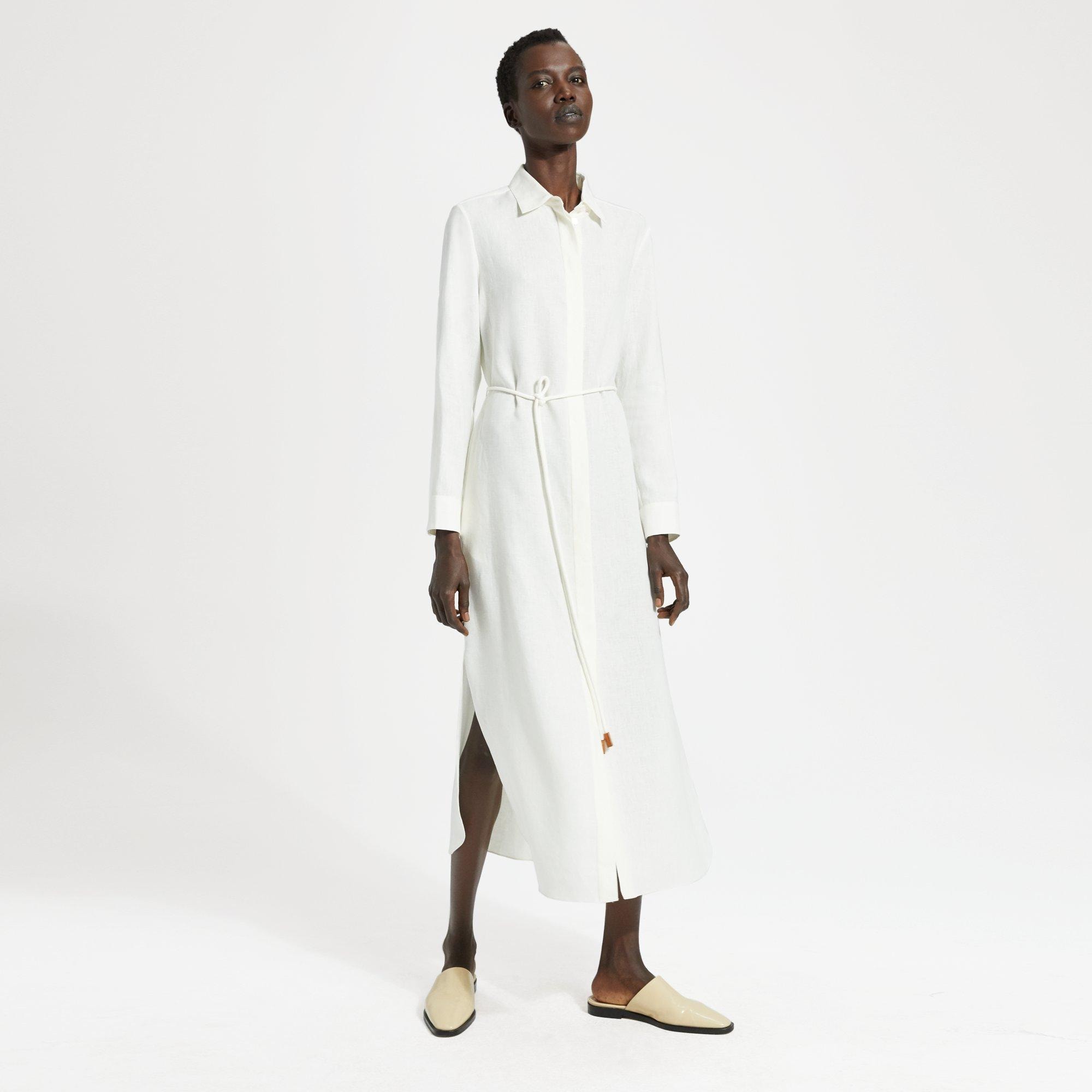 Pure Linen Belted Shirtdress | Theory