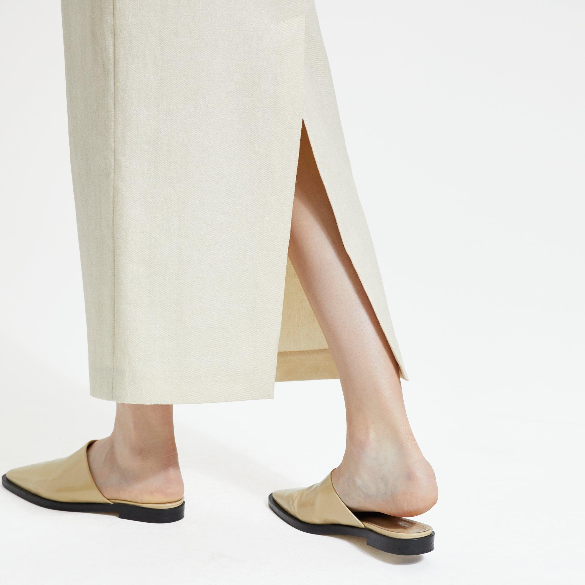 Luxe Linen Long Pencil Skirt