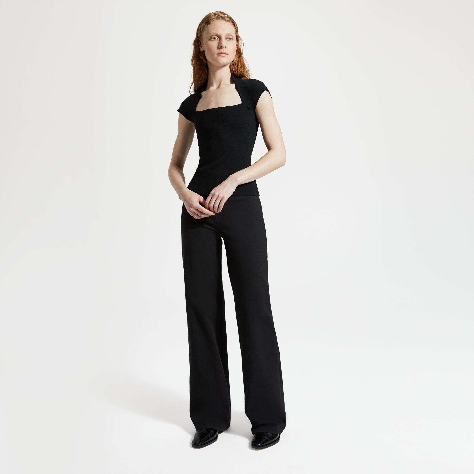 Merino Wool-Silk Knit Short-Sleeve Tee