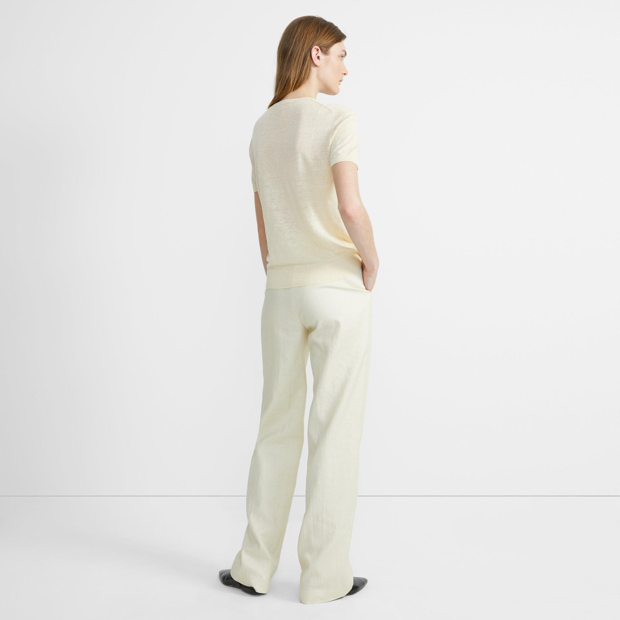 Linen Blend Basic Tee