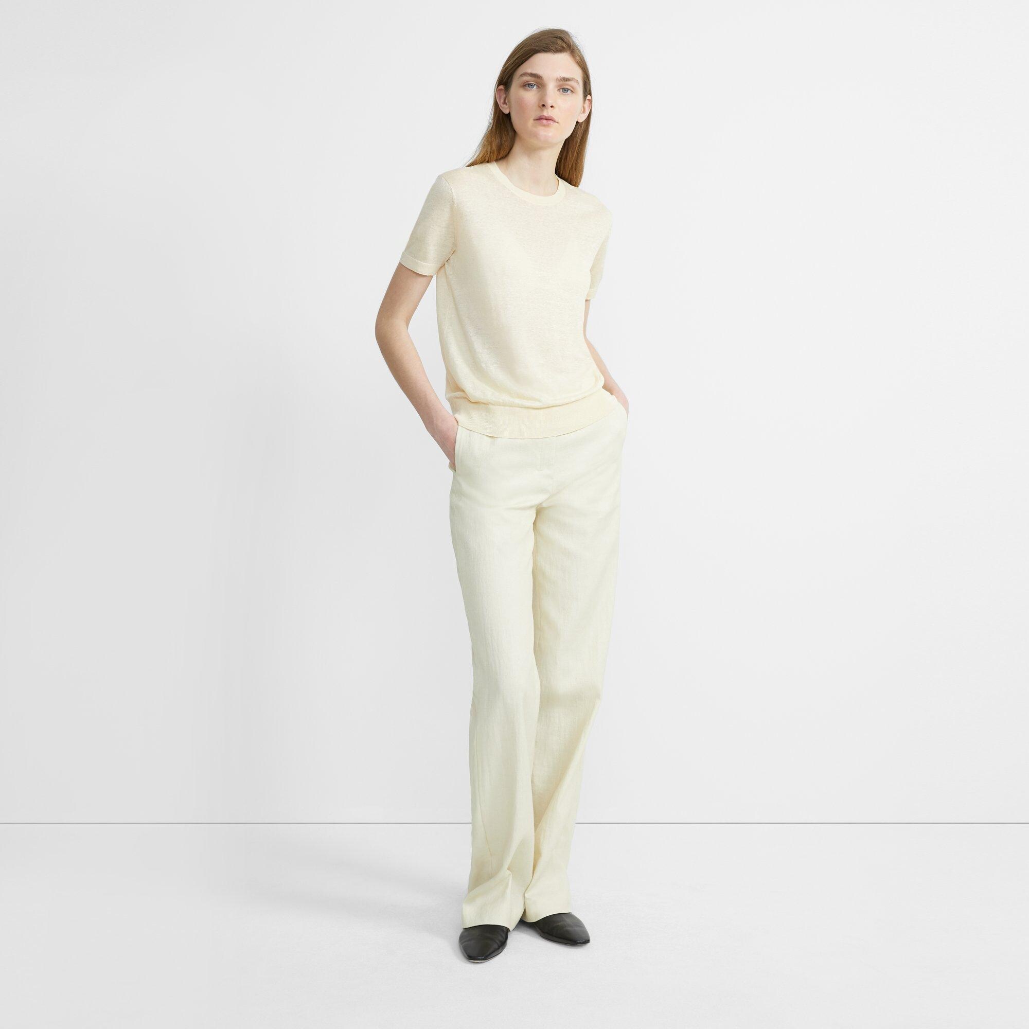 Linen Blend Basic Tee