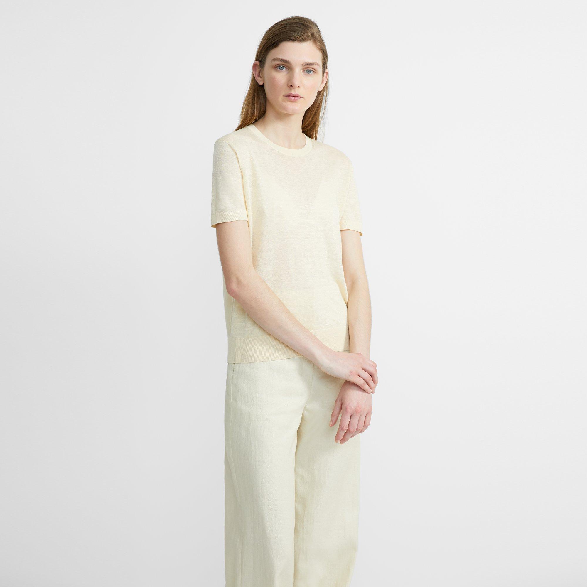 Linen Blend Basic Tee