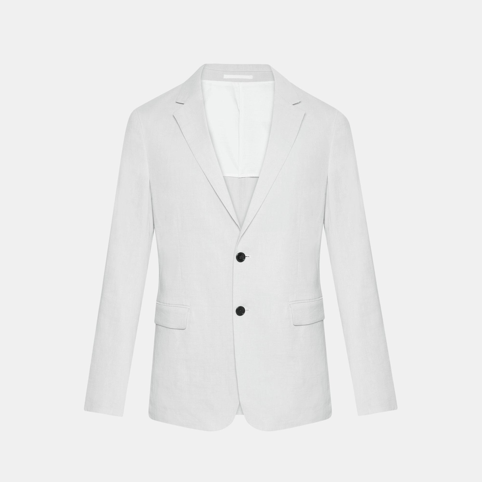 Unstructured Suit Jacket in Stretch Linen