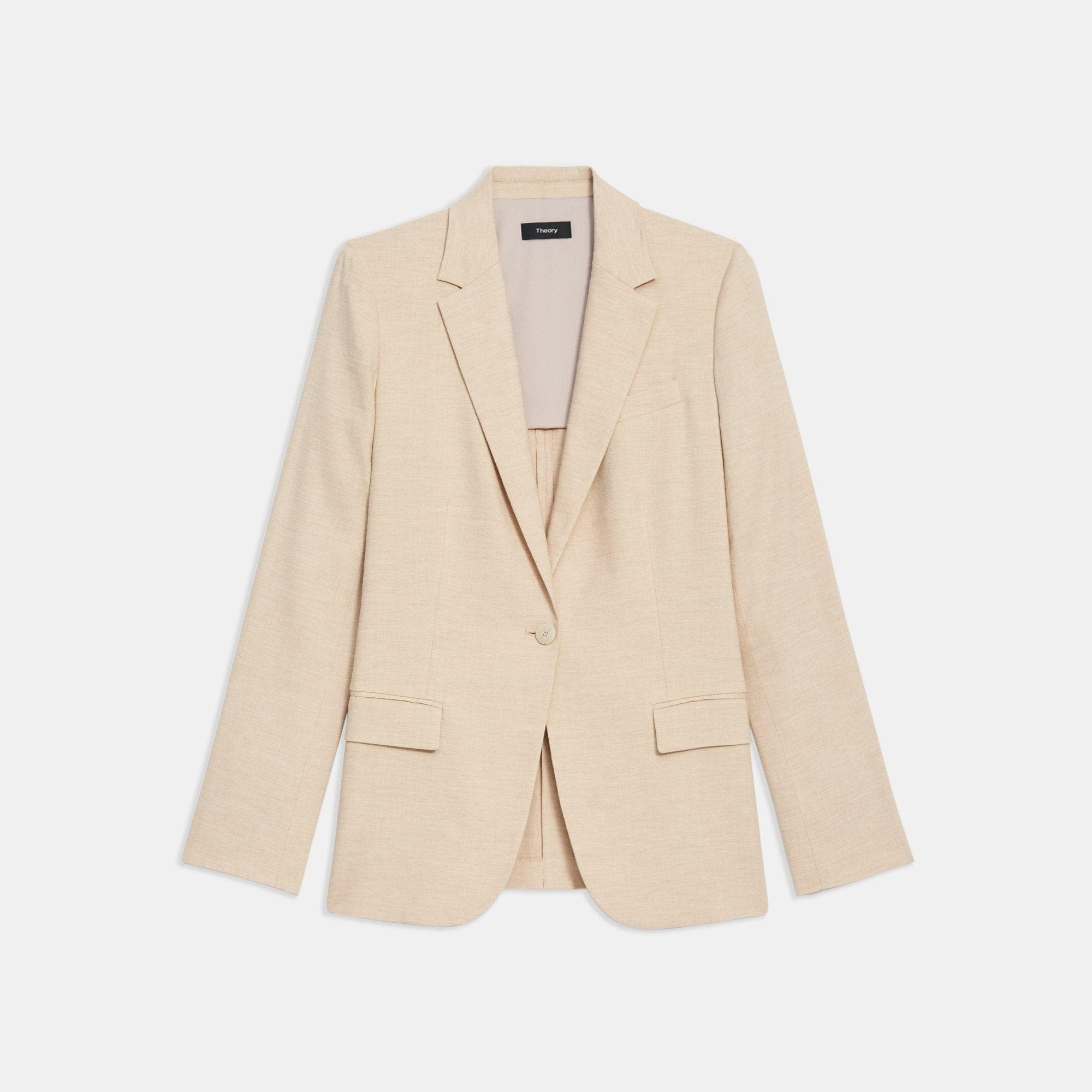 Textured Good Linen Staple Blazer | Theory