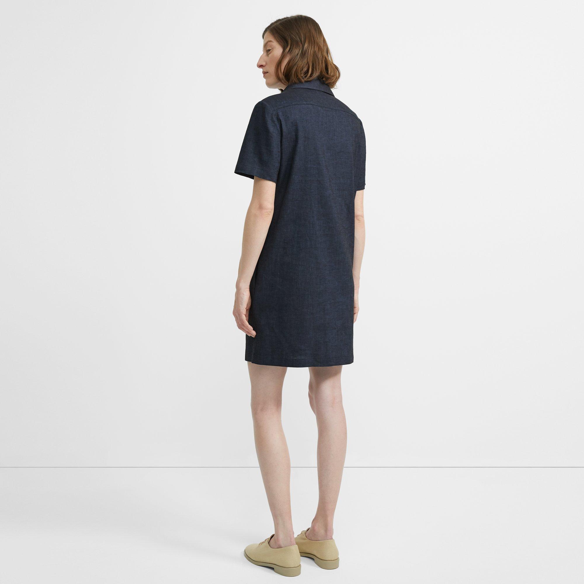 Button-Down Dress in Textured Good Linen
