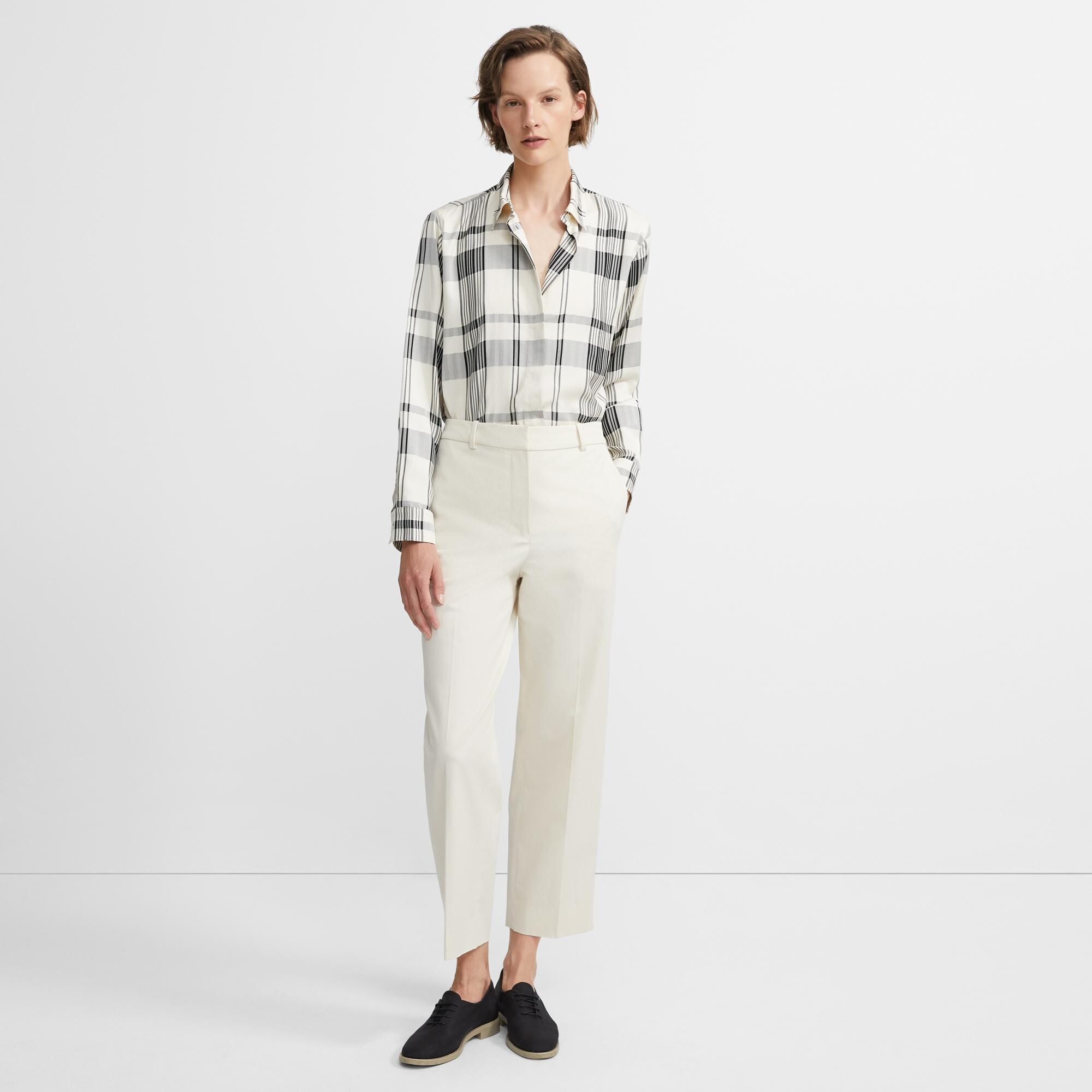 High-Rise Straight Pant in Stretch Chino