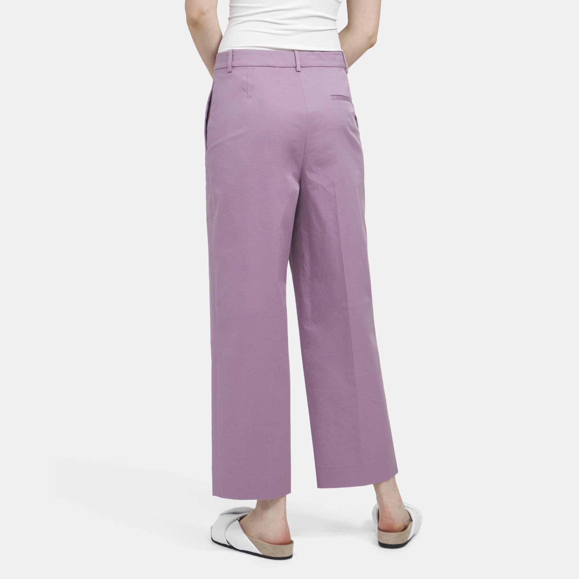 Theory Official Site | High-Rise Straight Pant in Stretch Chino