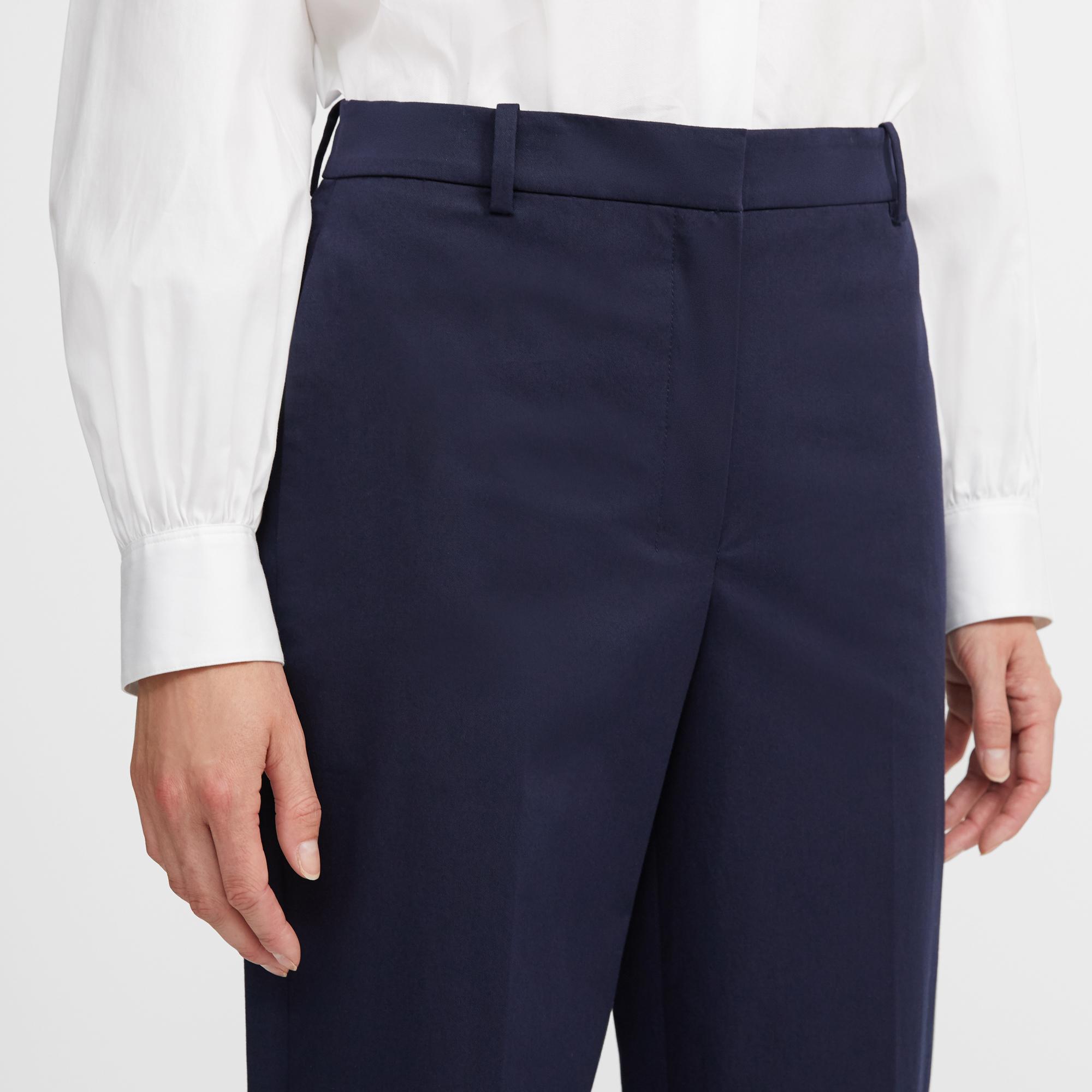 High-Rise Straight Pant in Stretch Chino