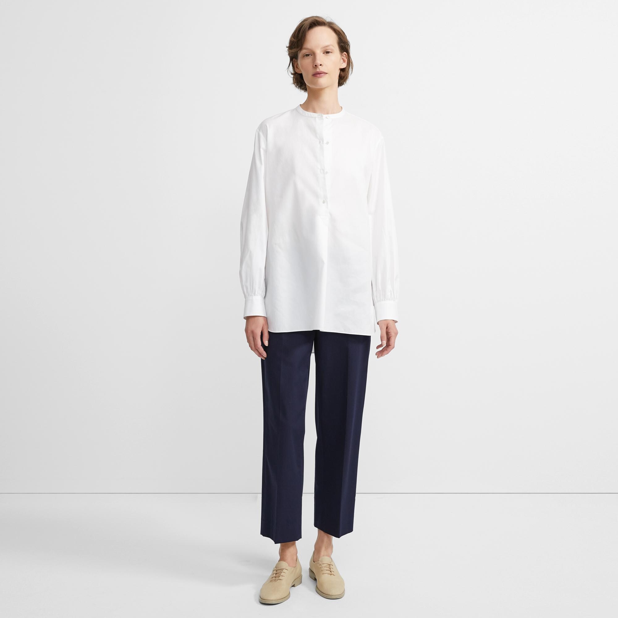High-Rise Straight Pant in Stretch Chino