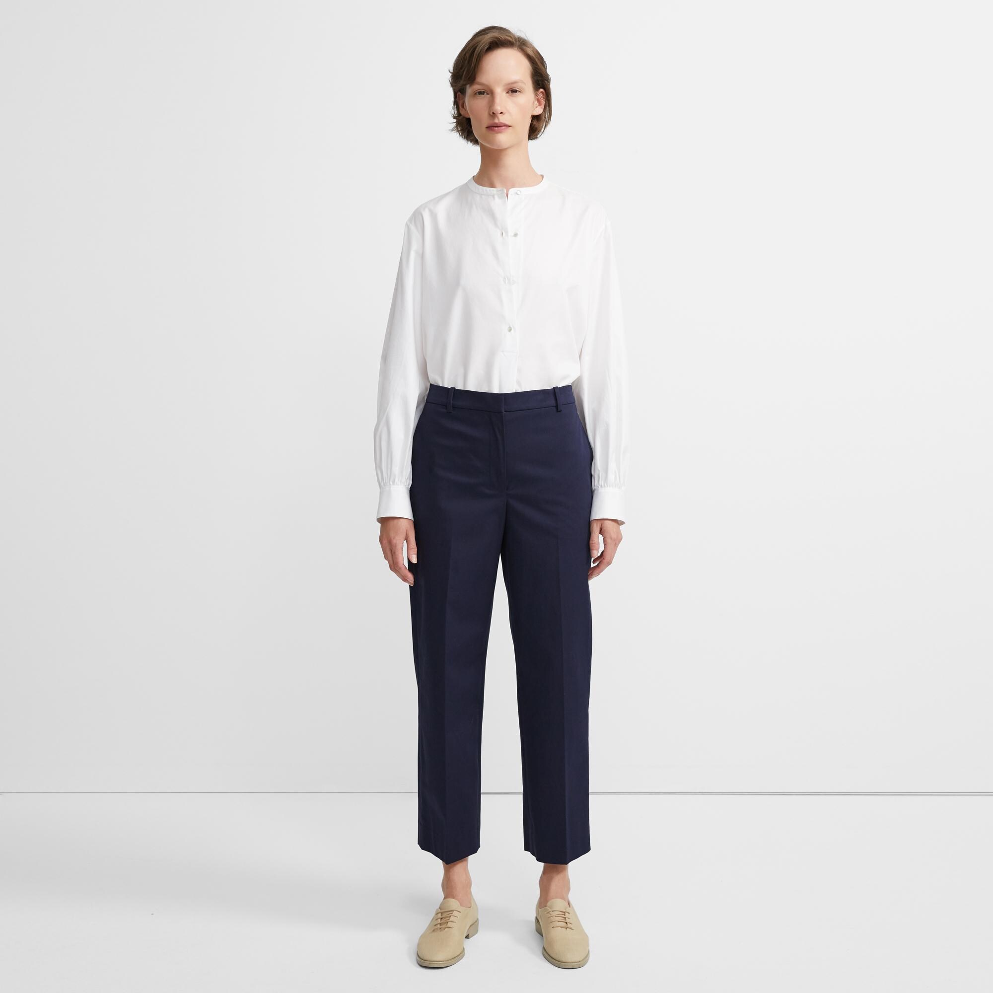 High-Rise Straight Pant in Stretch Chino