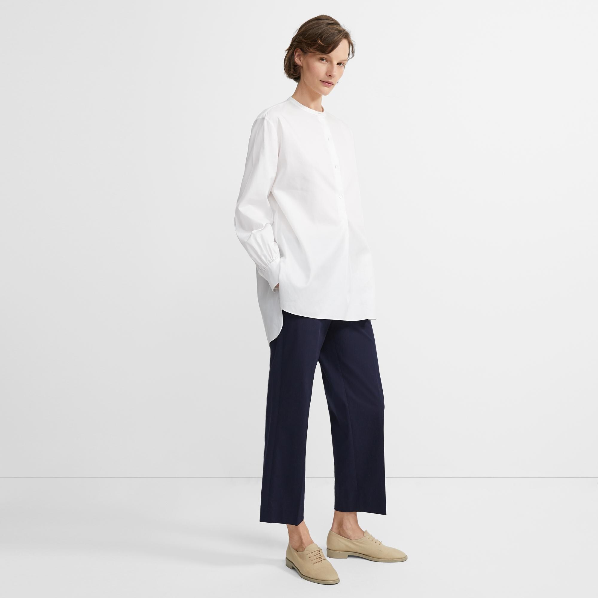 High-Rise Straight Pant in Stretch Chino