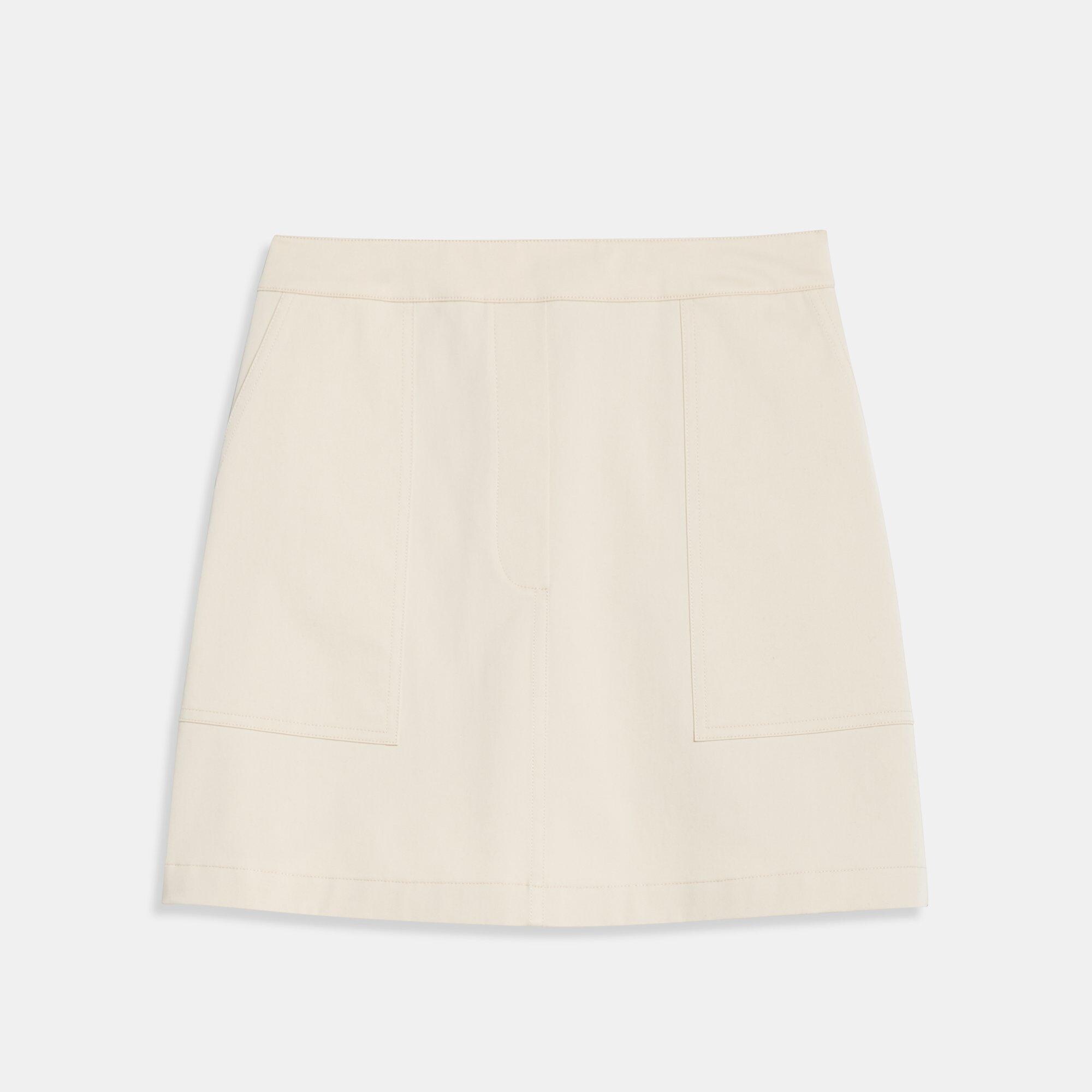 Classic Chino Stitched Pocket Skirt