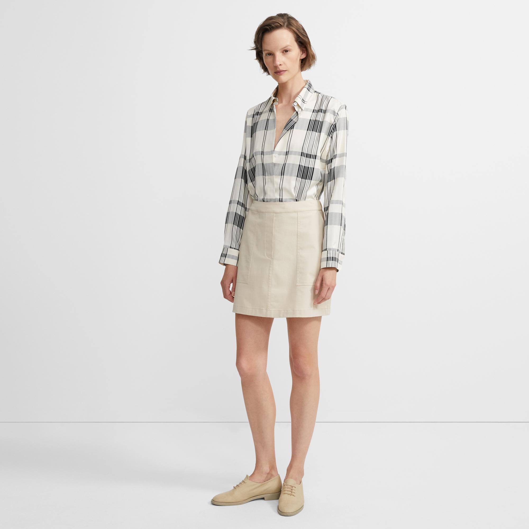 Classic Chino Stitched Pocket Skirt