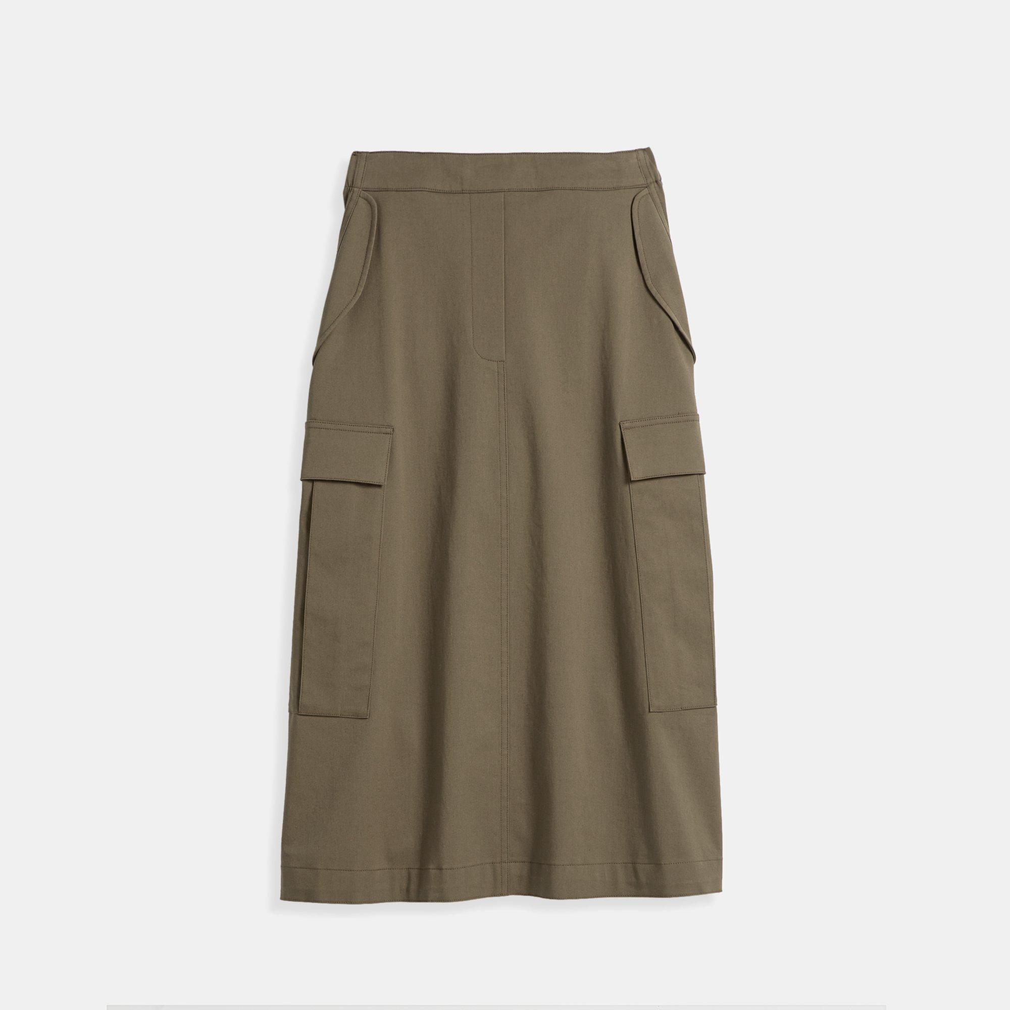 Stretch Chino Cargo Skirt