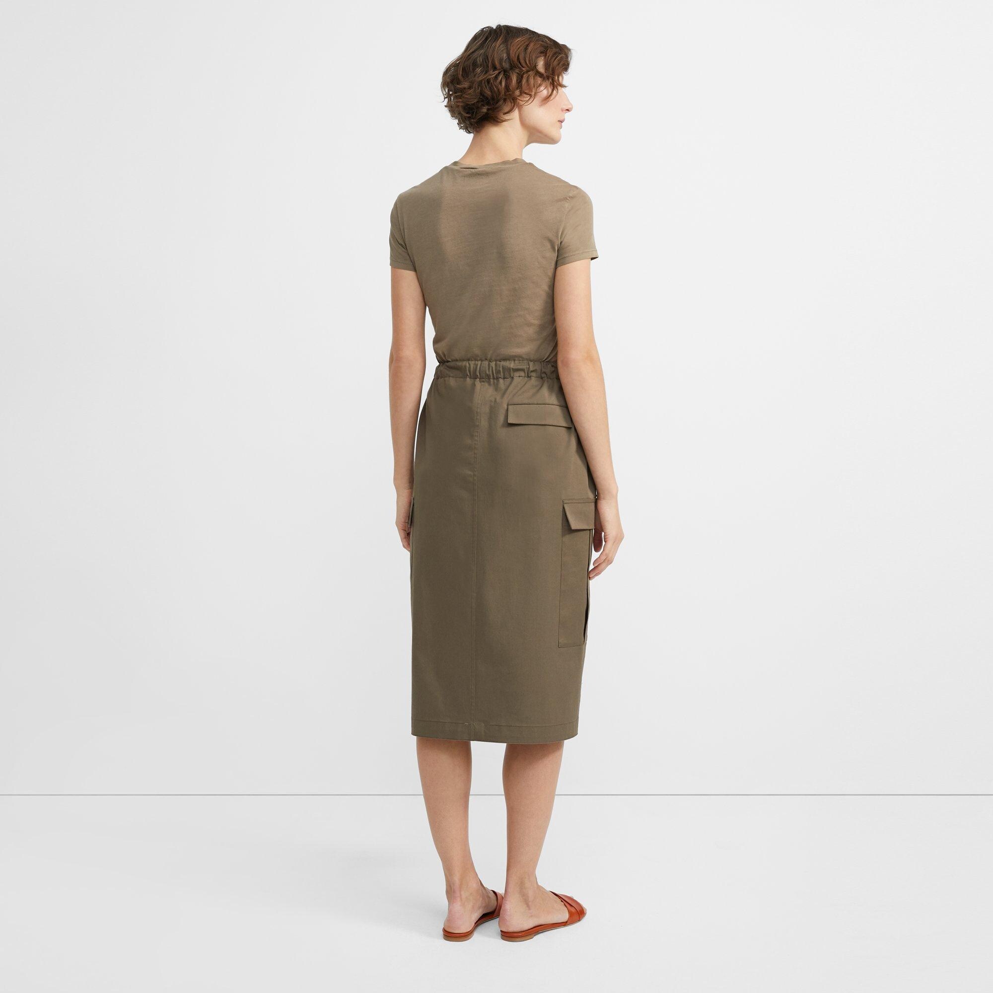 Stretch Chino Cargo Skirt