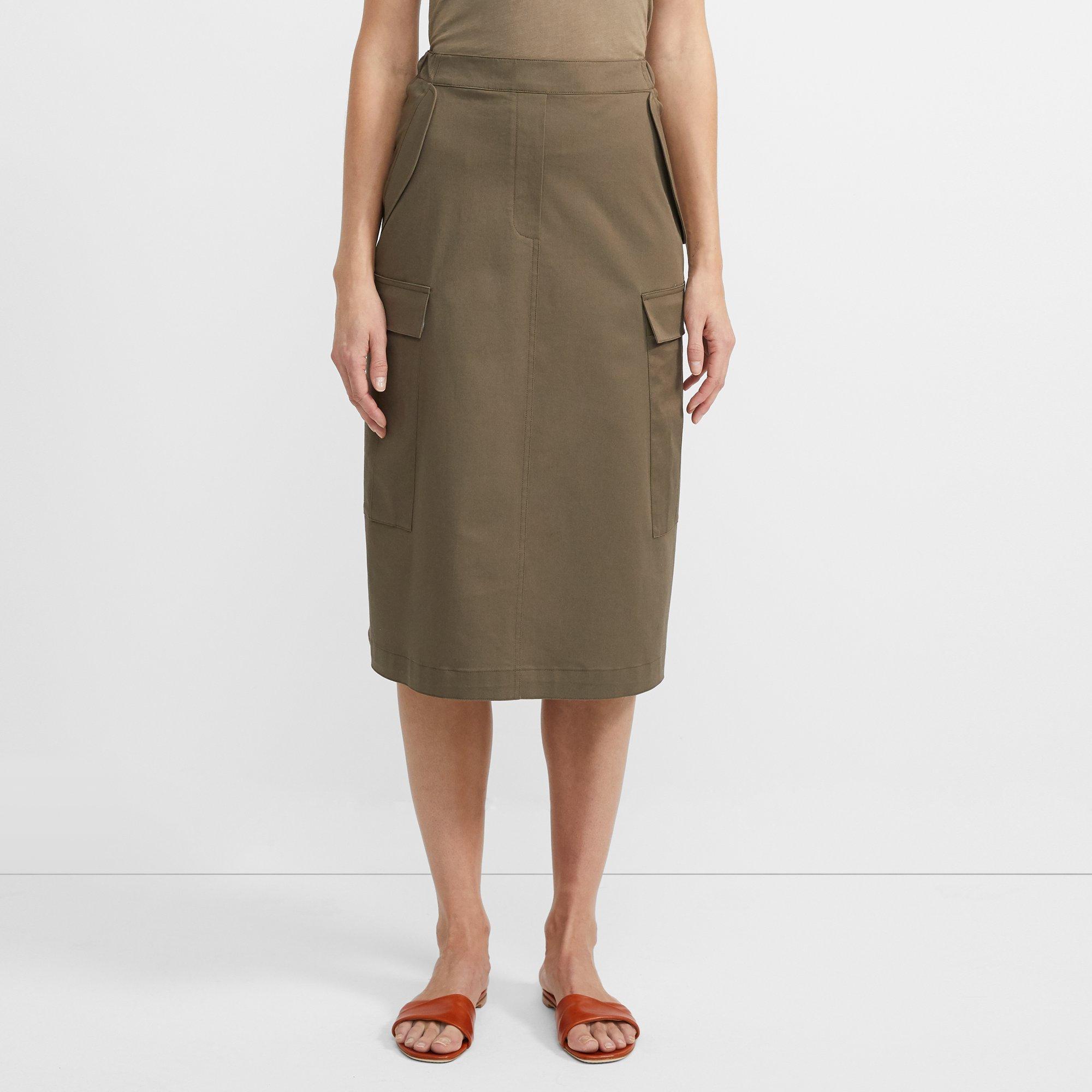 Stretch Chino Cargo Skirt