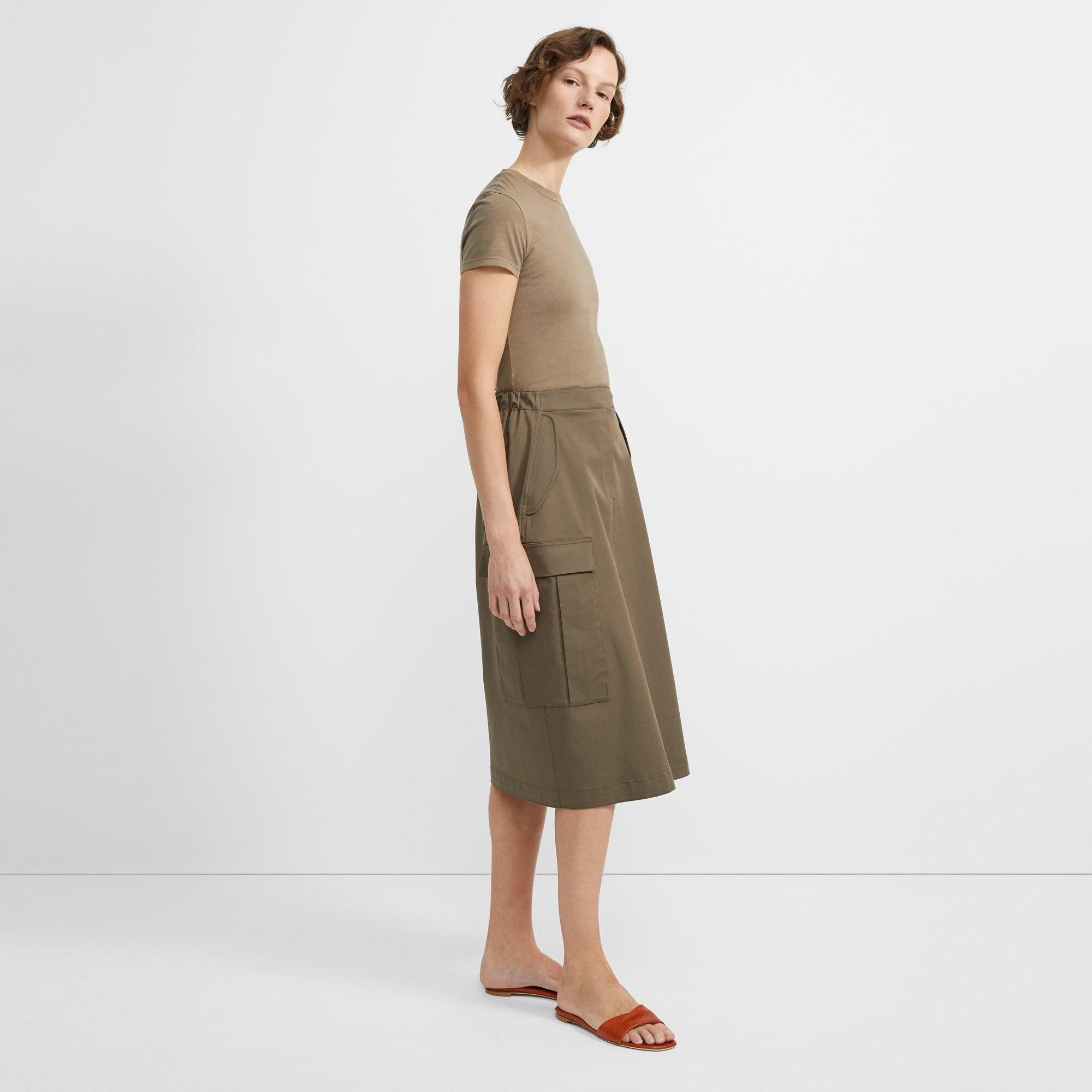 Stretch Chino Cargo Skirt