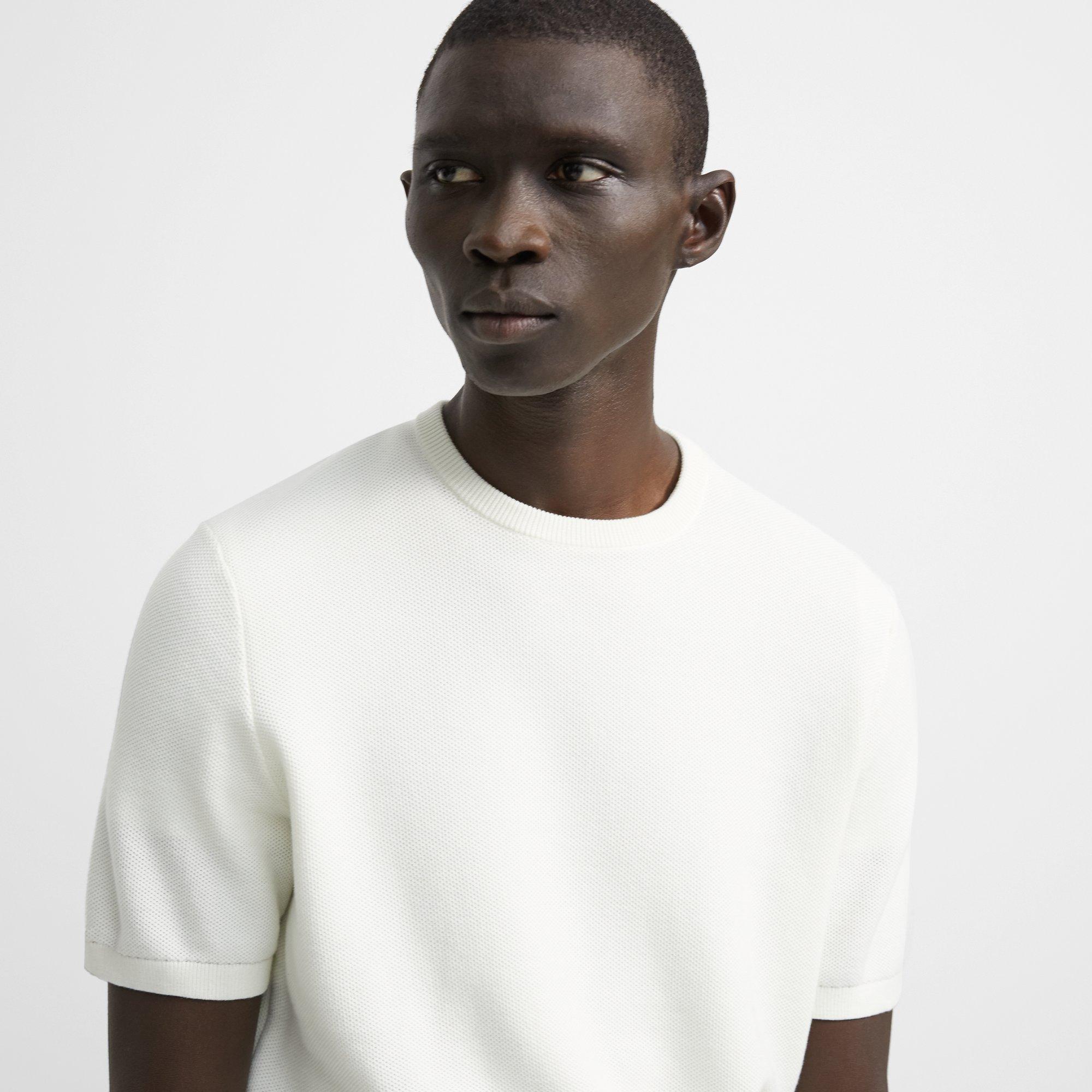Cotton Pique Canaro Short-Sleeve Shirt