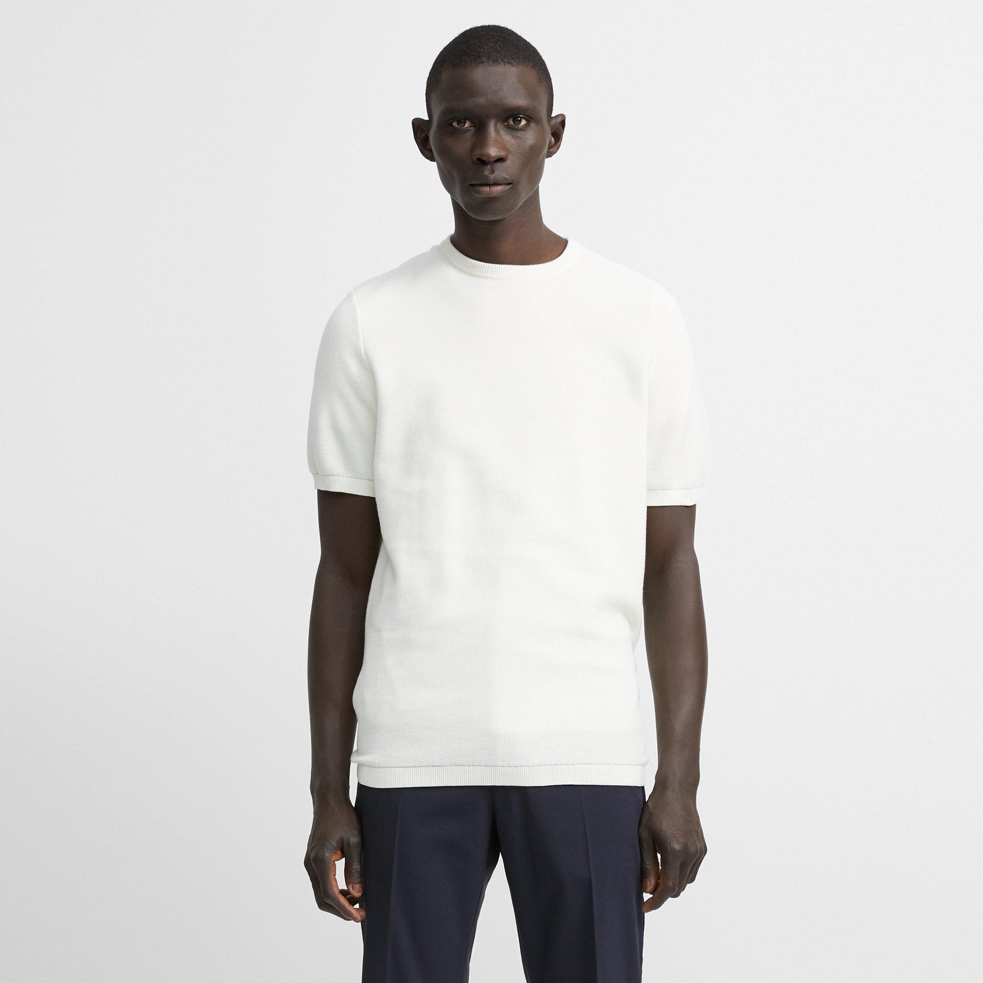 Cotton Pique Canaro Short-Sleeve Shirt