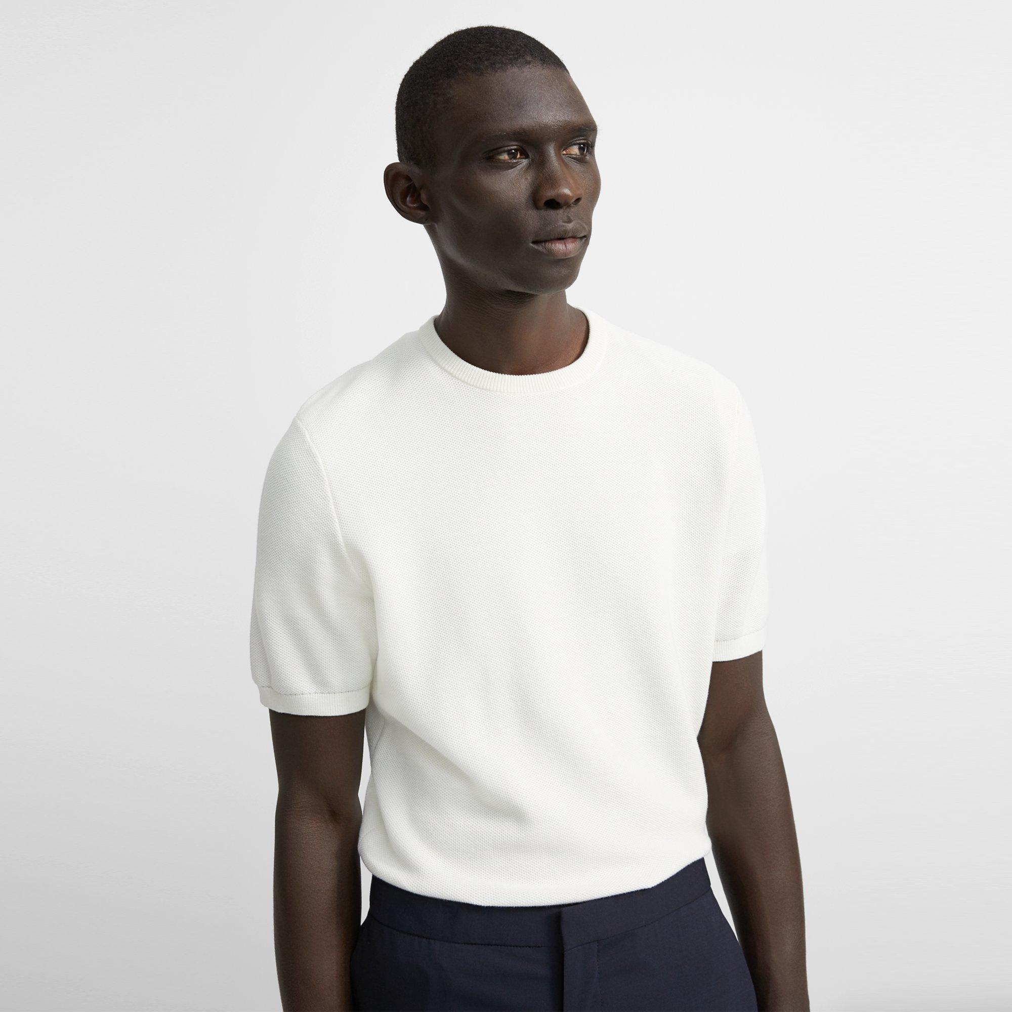 Cotton Pique Canaro Short-Sleeve Shirt