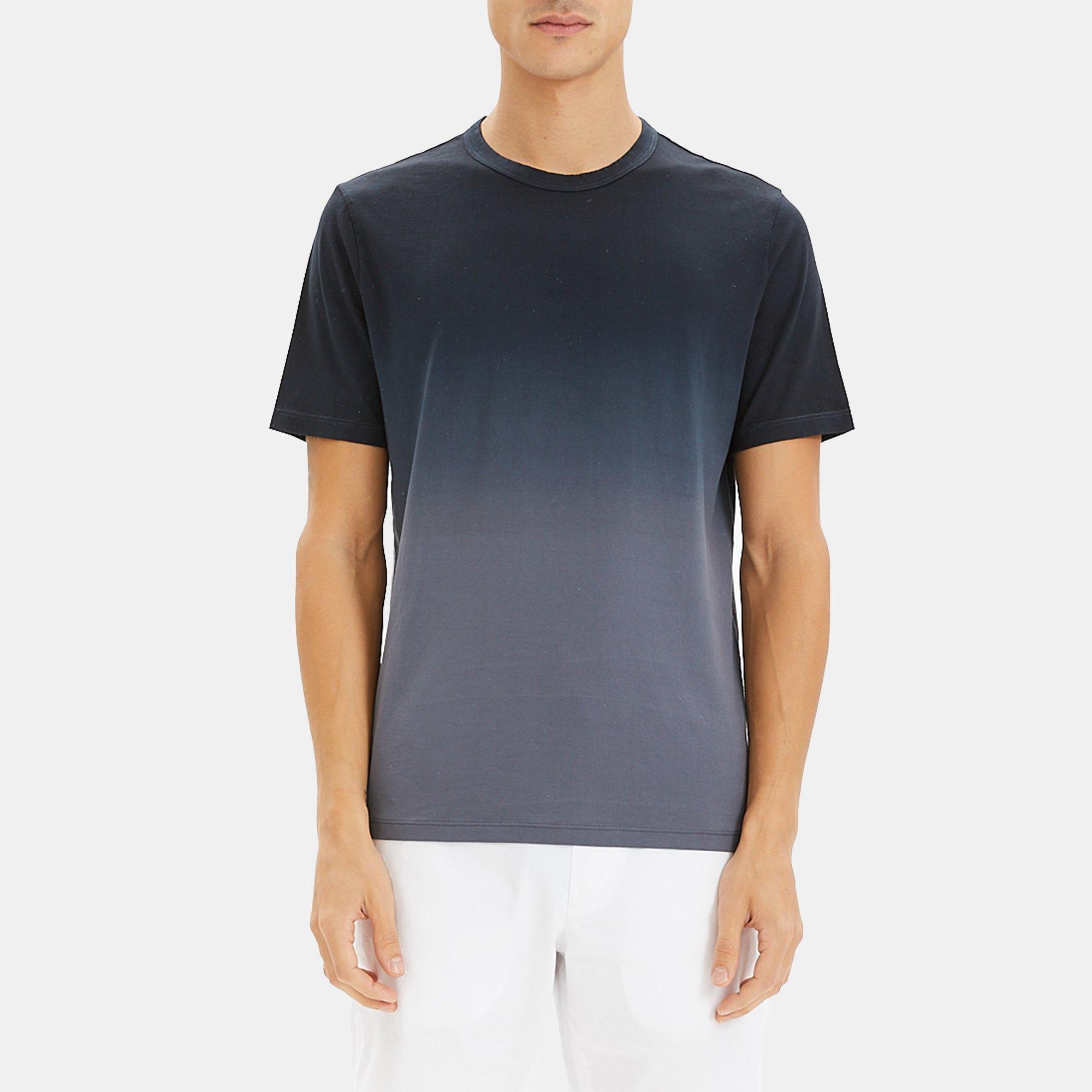 Crewneck Tee in Dip-Dye Cotton