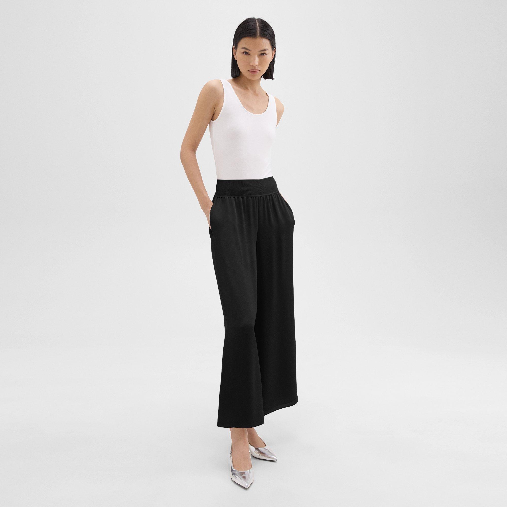 Relaxed Pull-On Pant in Silk Georgette