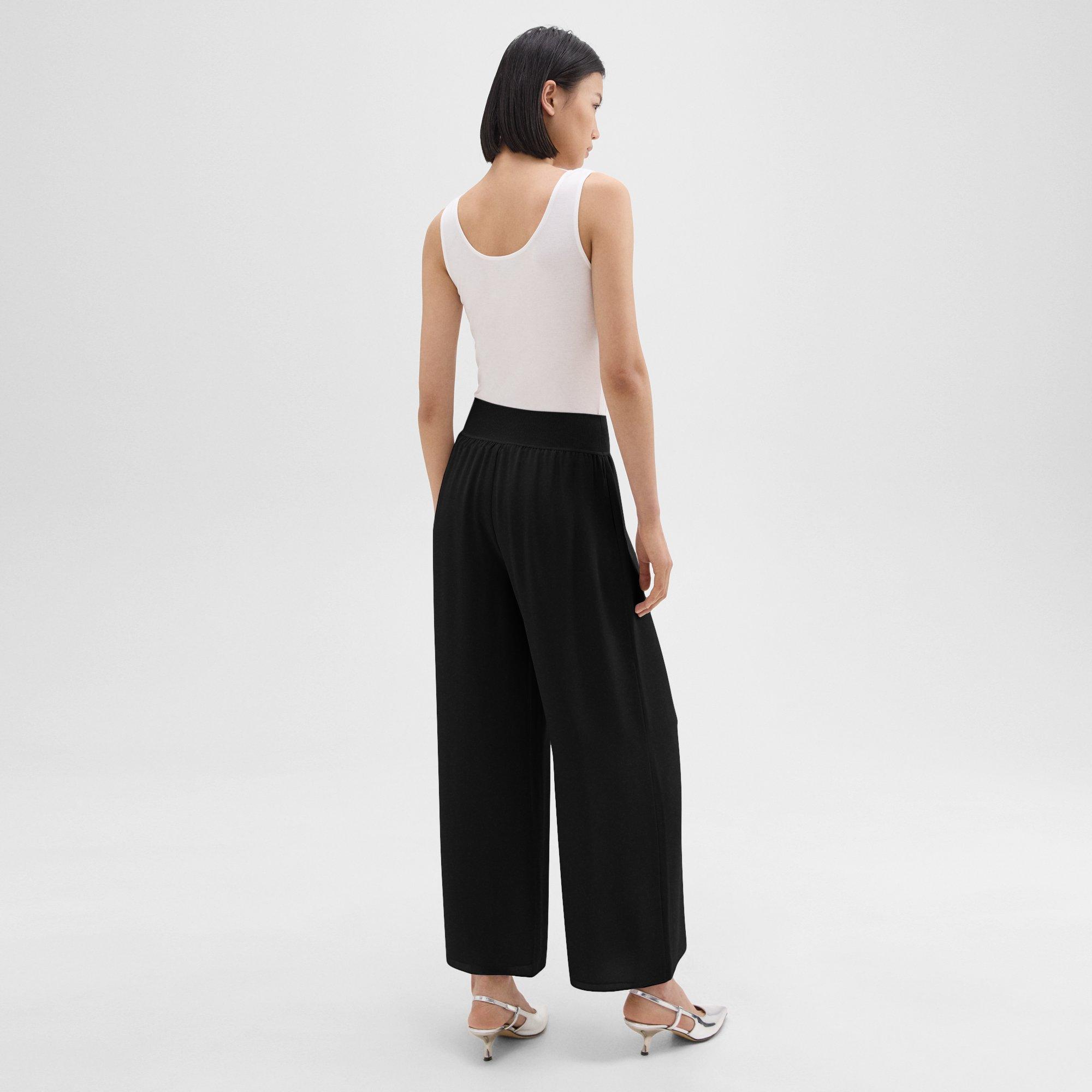 Relaxed Pull-On Pant in Silk Georgette