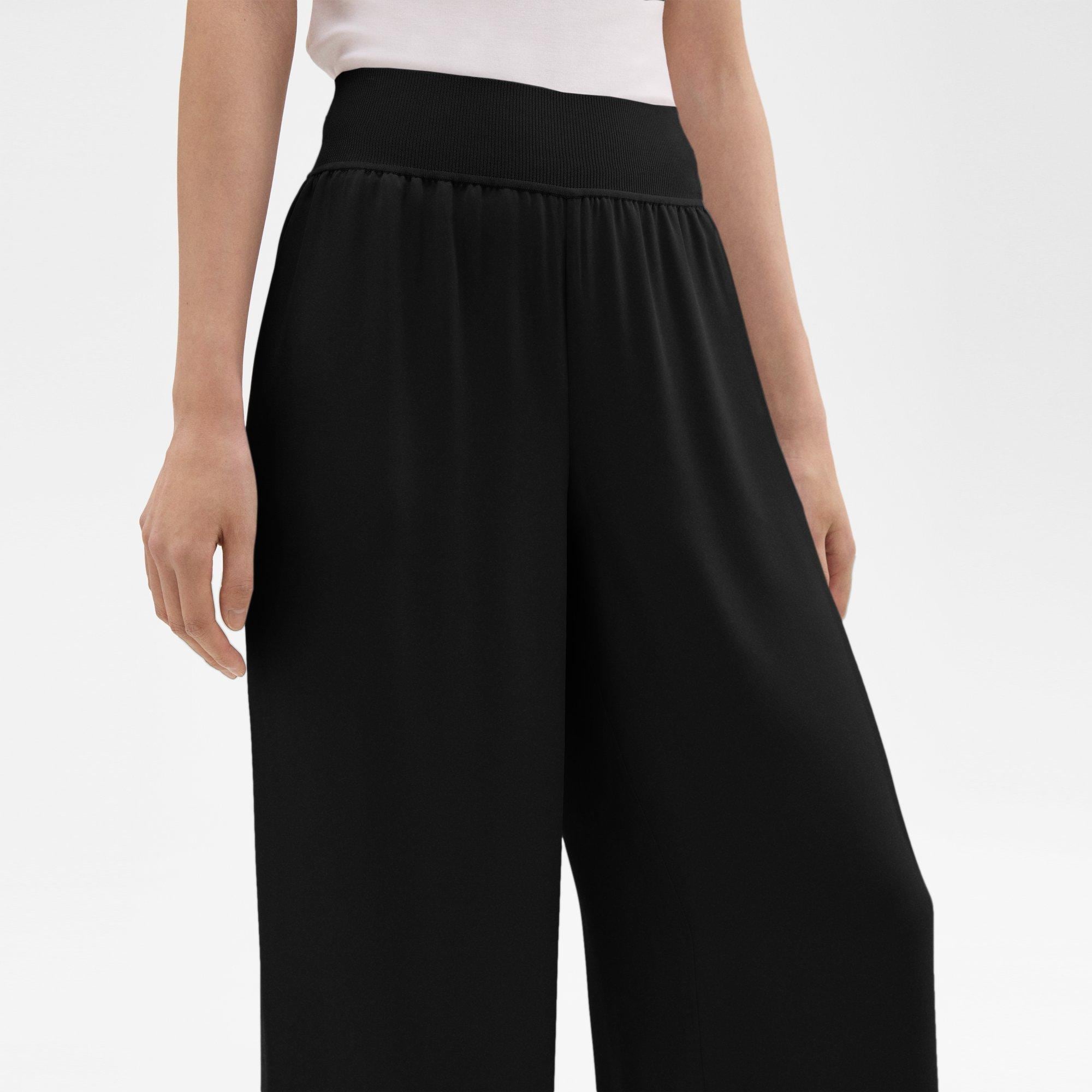 Relaxed Pull-On Pant in Silk Georgette