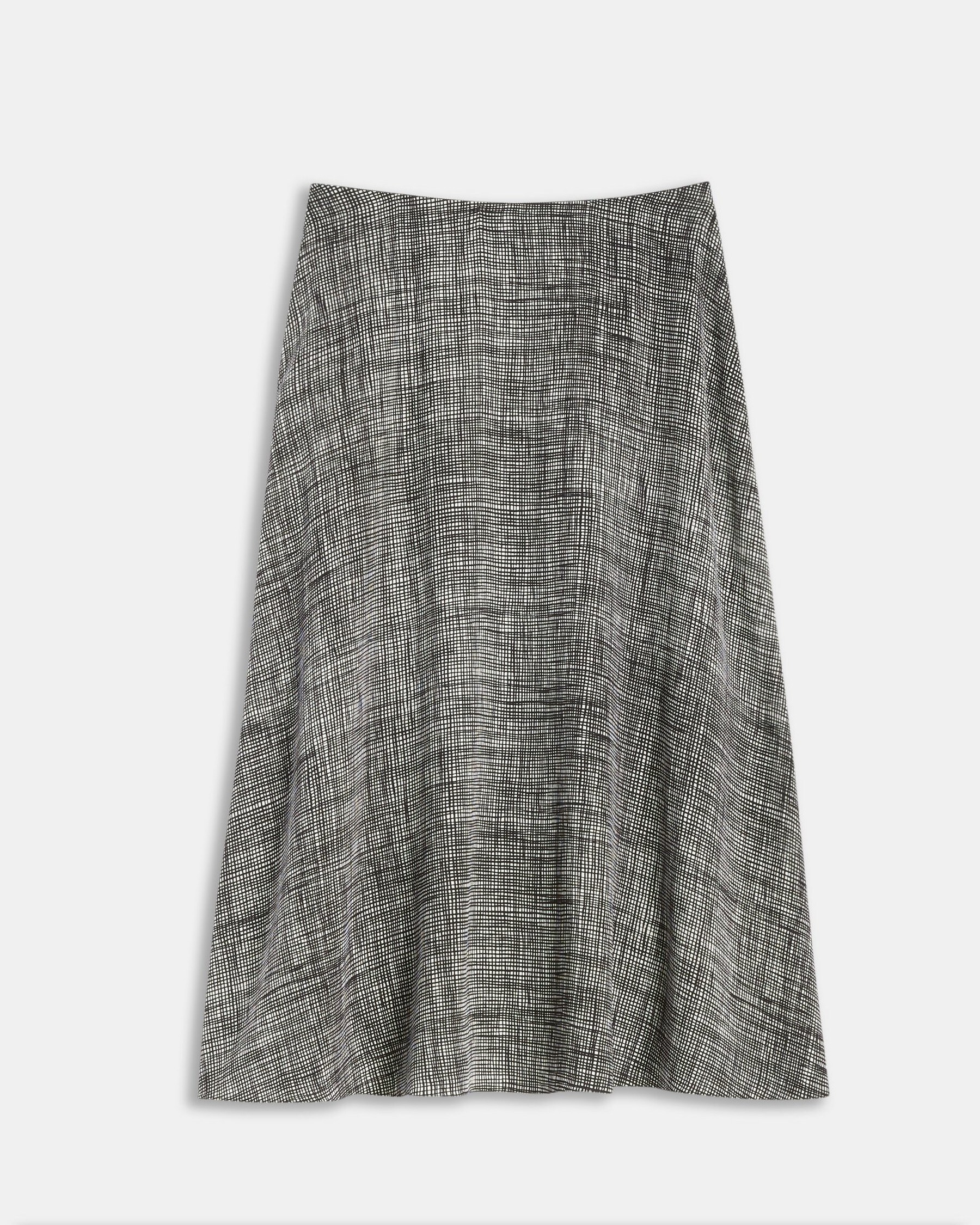 Crosshatch Silk Volume Skirt